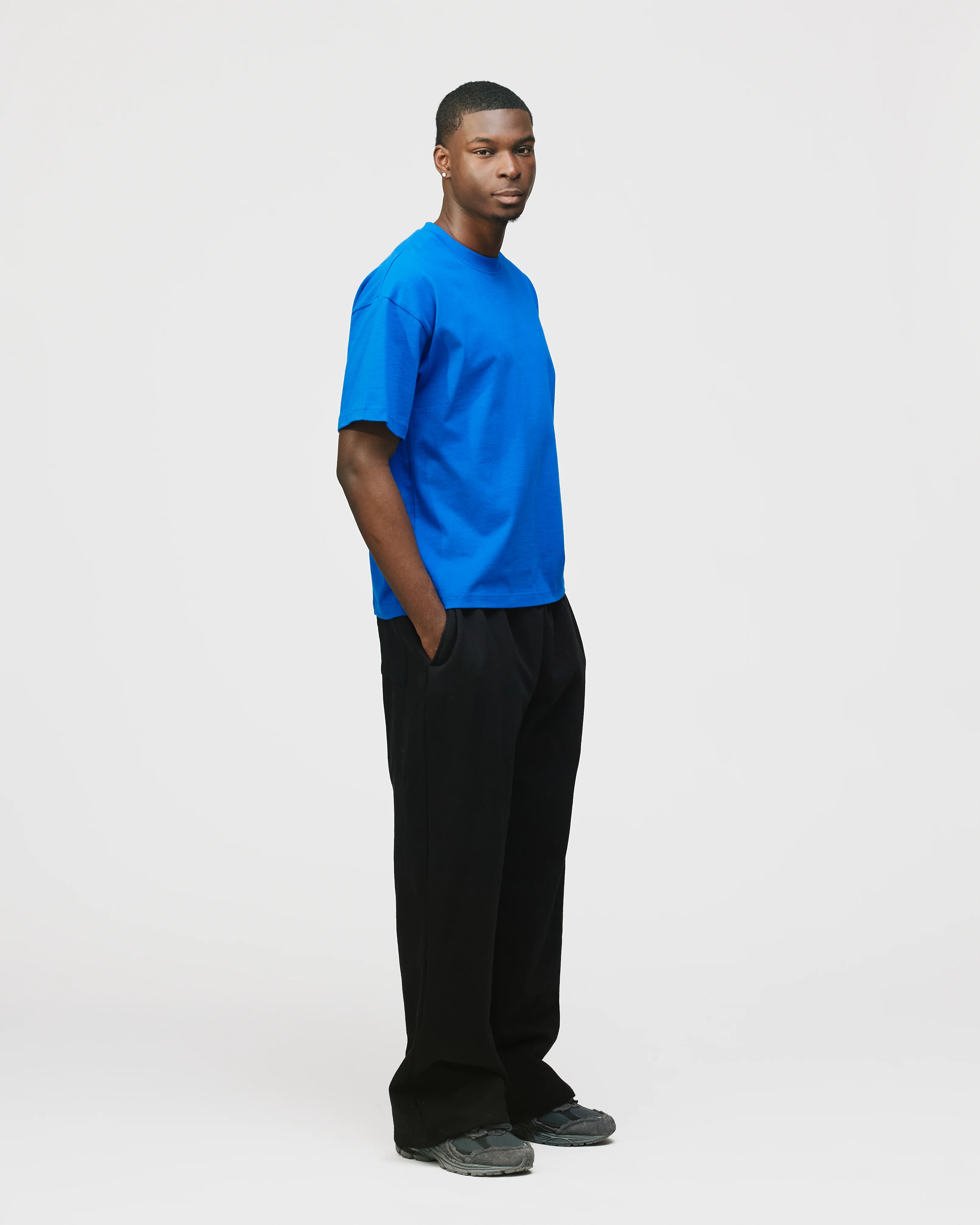Drop Shoulder T-Shirt - Royal Blue - Image 5