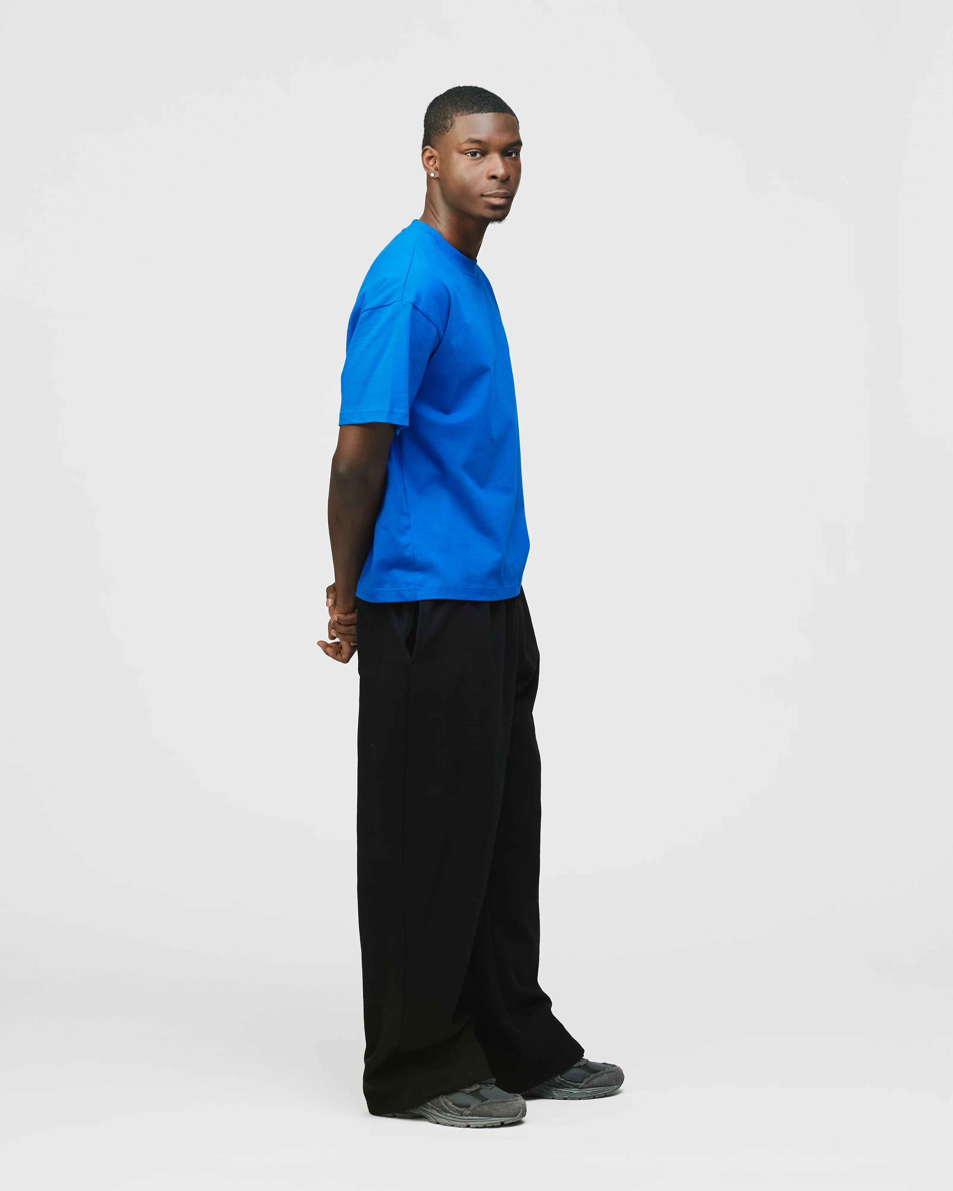 Drop Shoulder T-Shirt - Royal Blue - Image 6