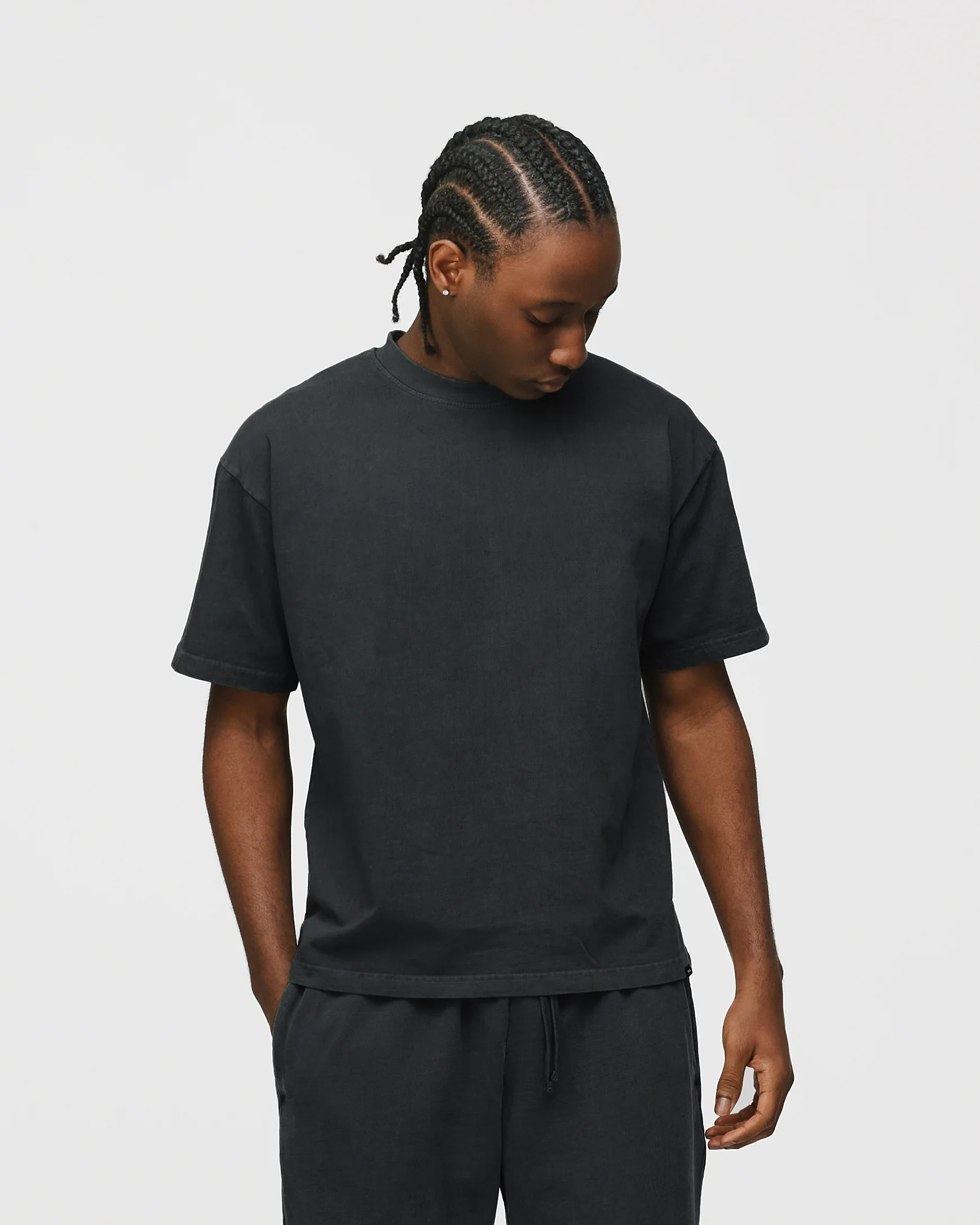 Drop Shoulder T-Shirt - Vintage Black - Image 3
