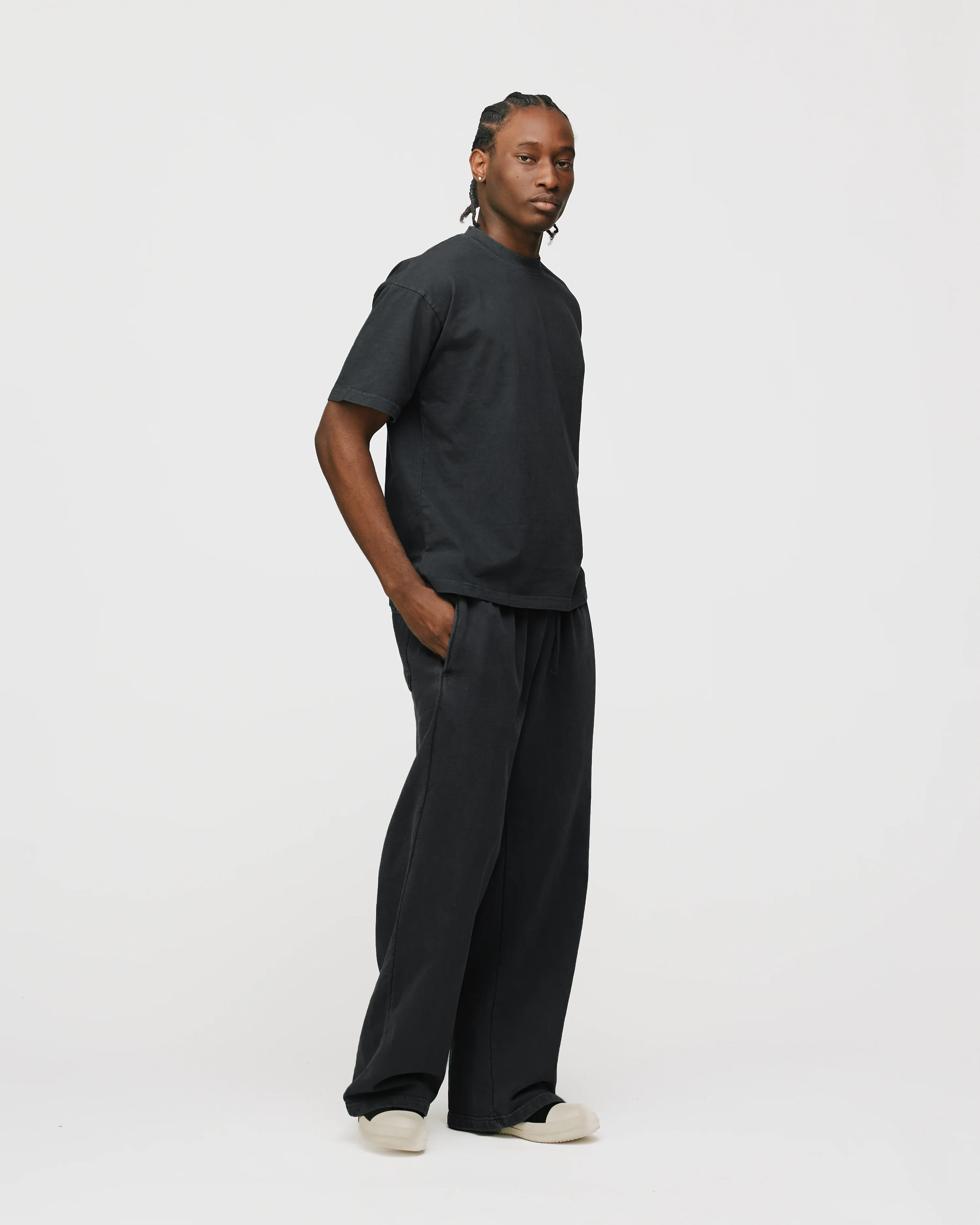 Drop Shoulder T-Shirt - Vintage Black - Image 5