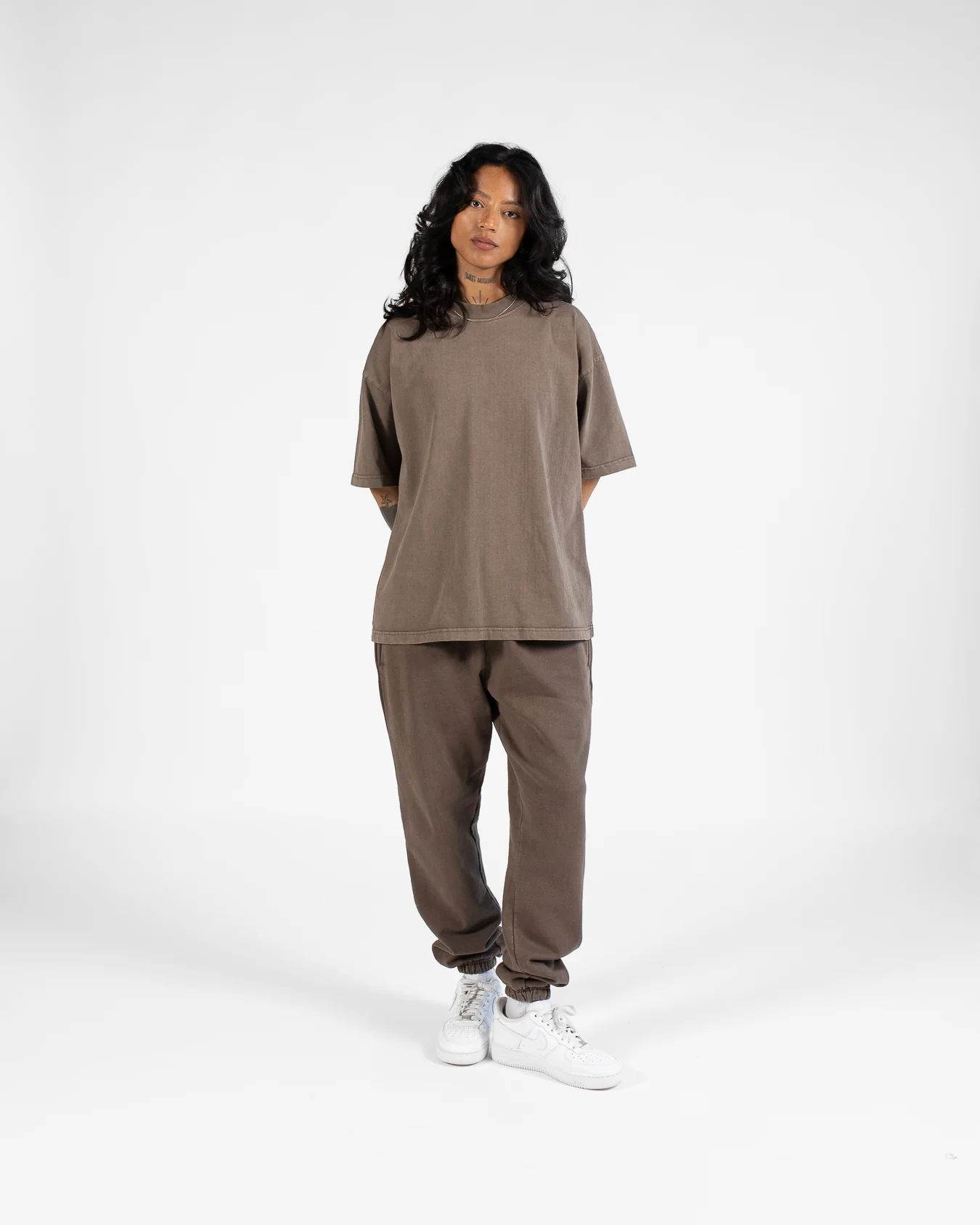 Drop Shoulder T-Shirt - Vintage Brown - Image 8