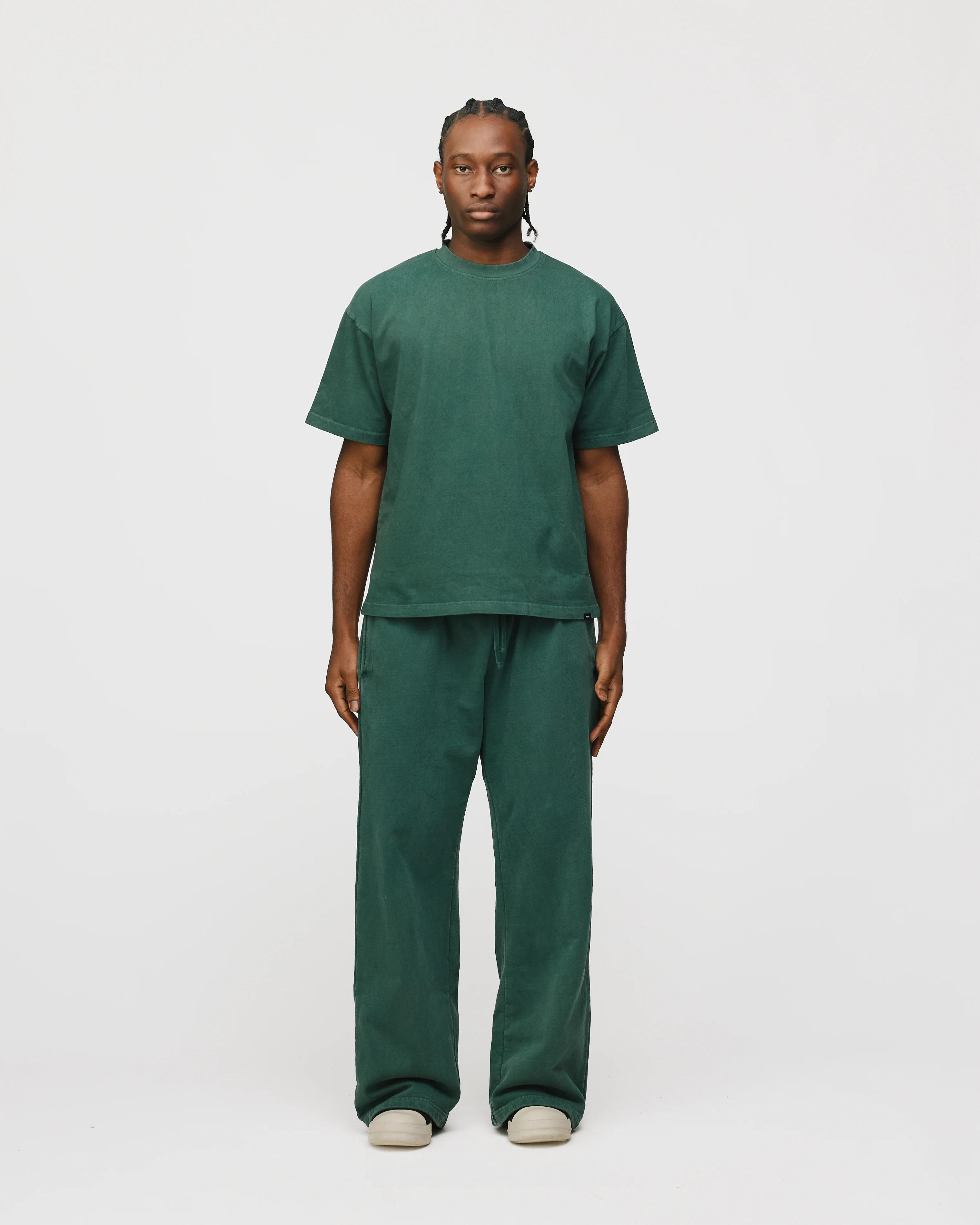 Drop Shoulder T-Shirt - Vintage Green - Image 2