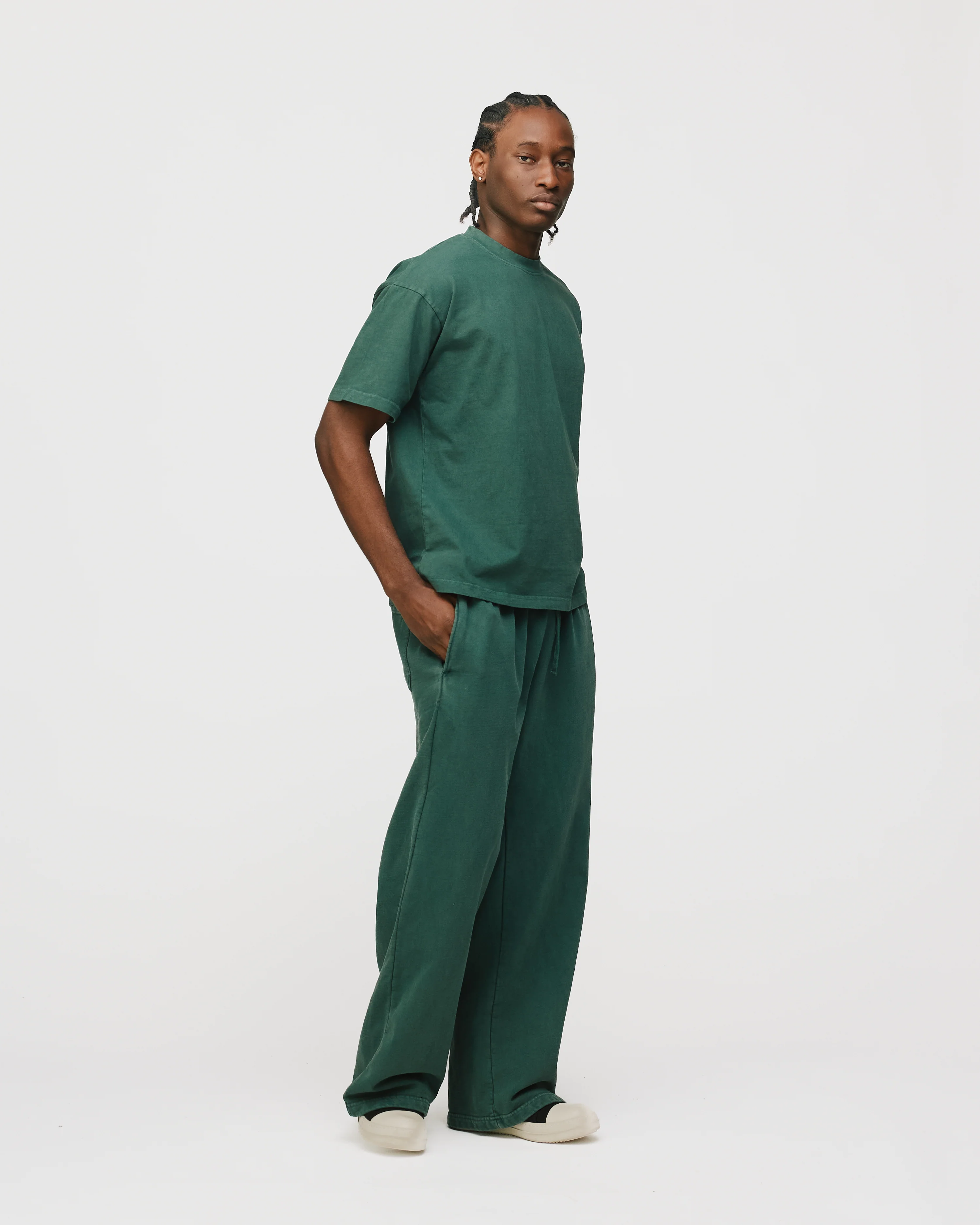 Drop Shoulder T-Shirt - Vintage Green - Image 5