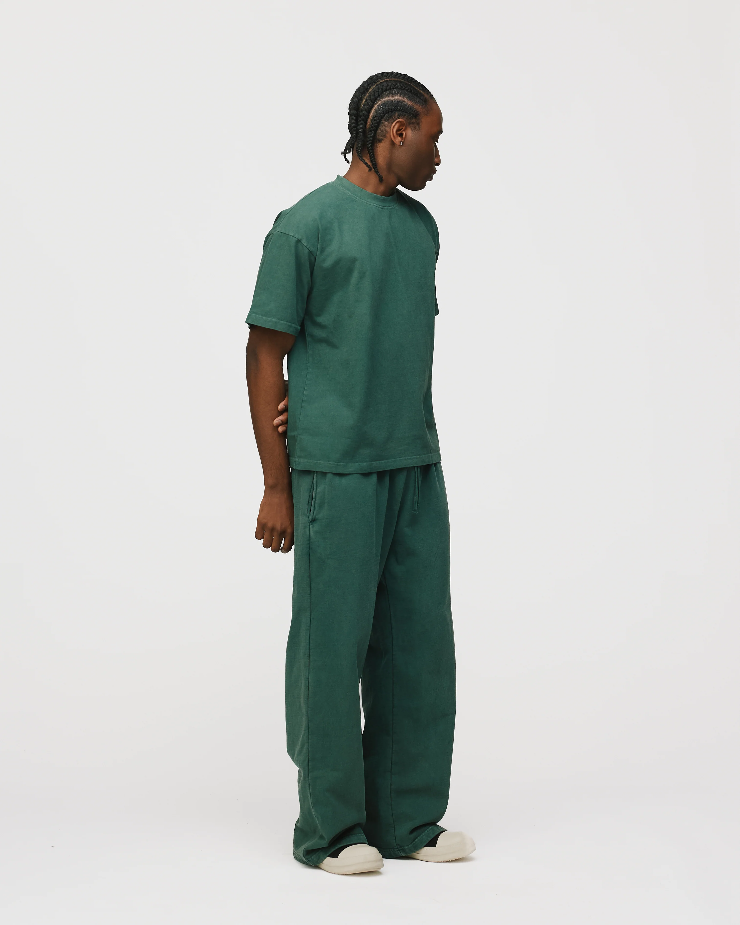 Drop Shoulder T-Shirt - Vintage Green - Image 6