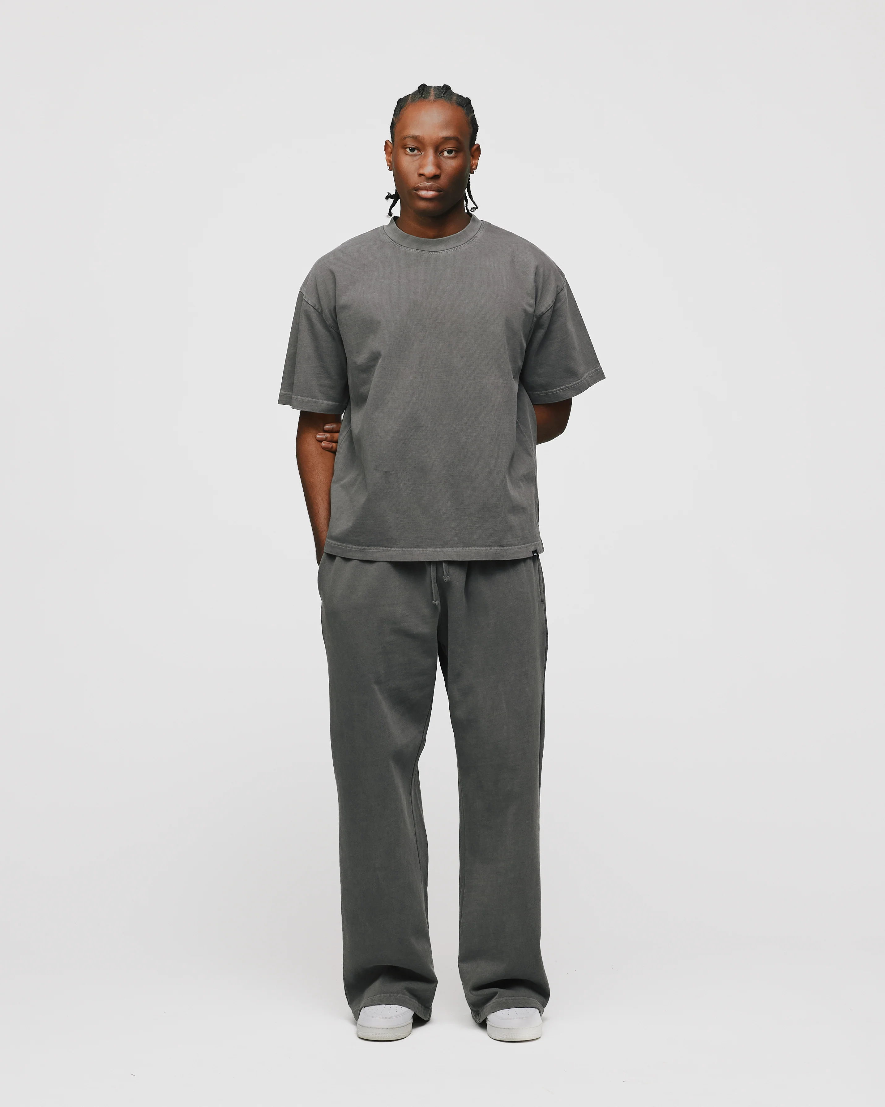 Drop Shoulder T-Shirt - Vintage Grey - Image 4