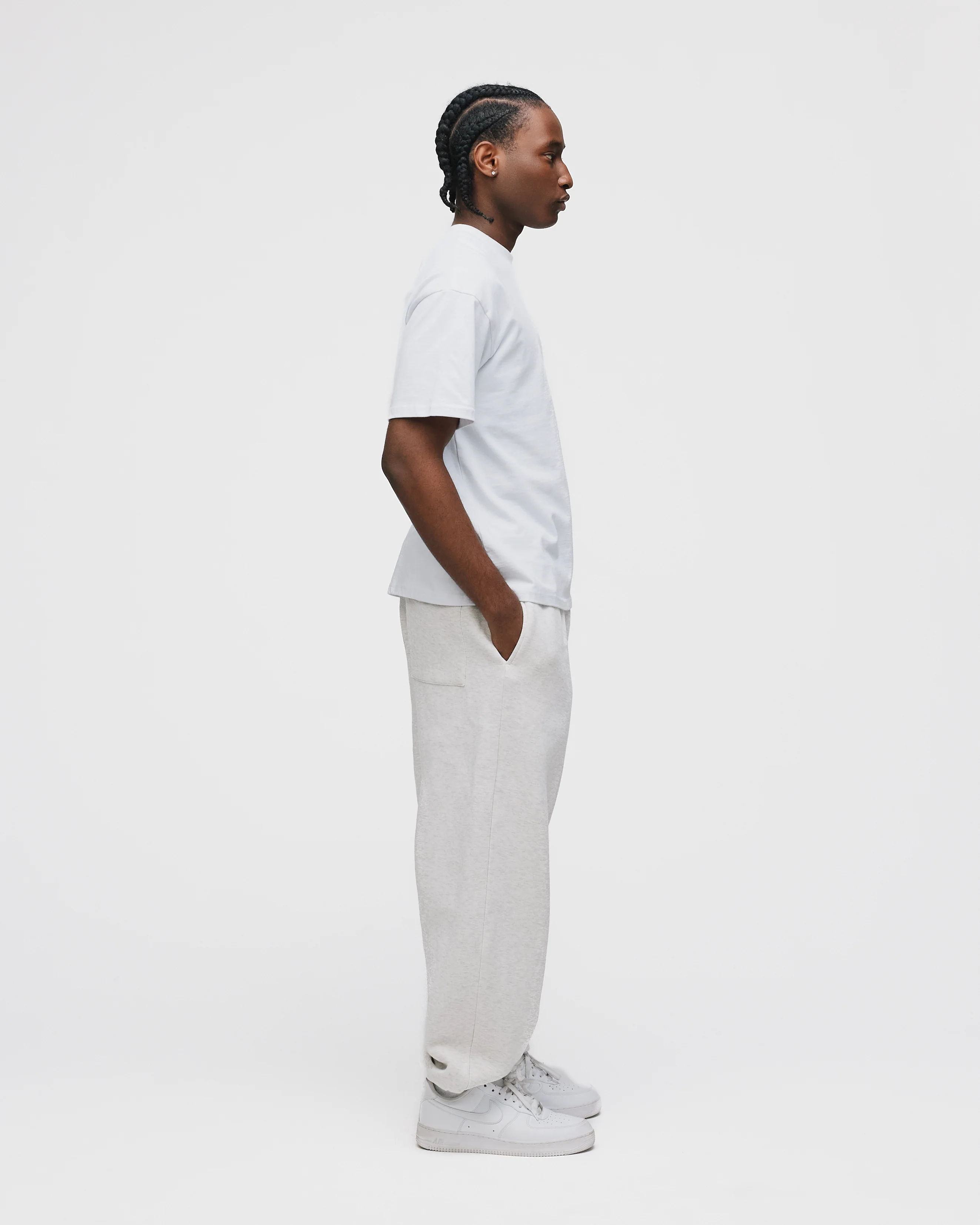 Drop Shoulder T-Shirt - White - Image 6