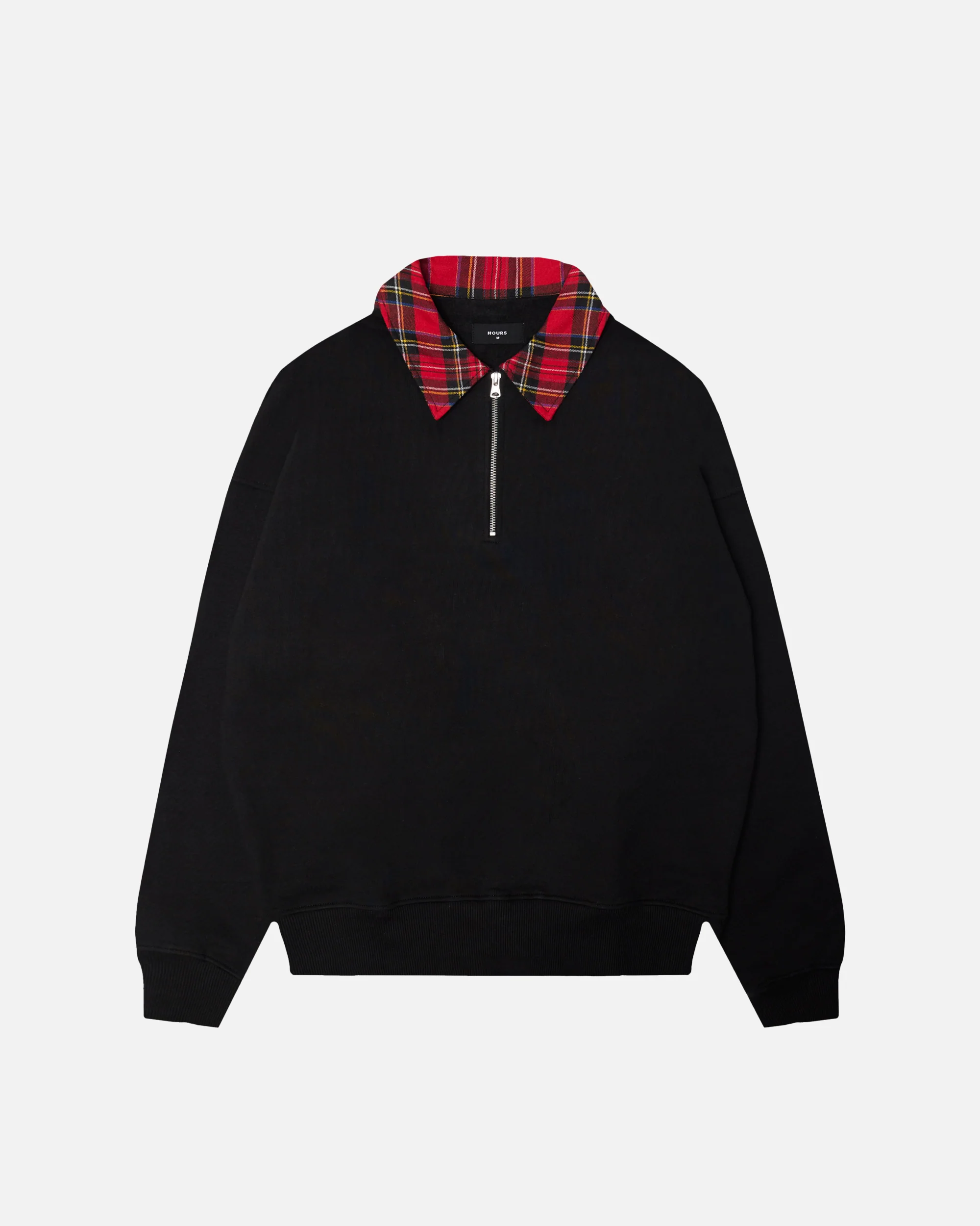 Flannel 1/4 Zip - Black