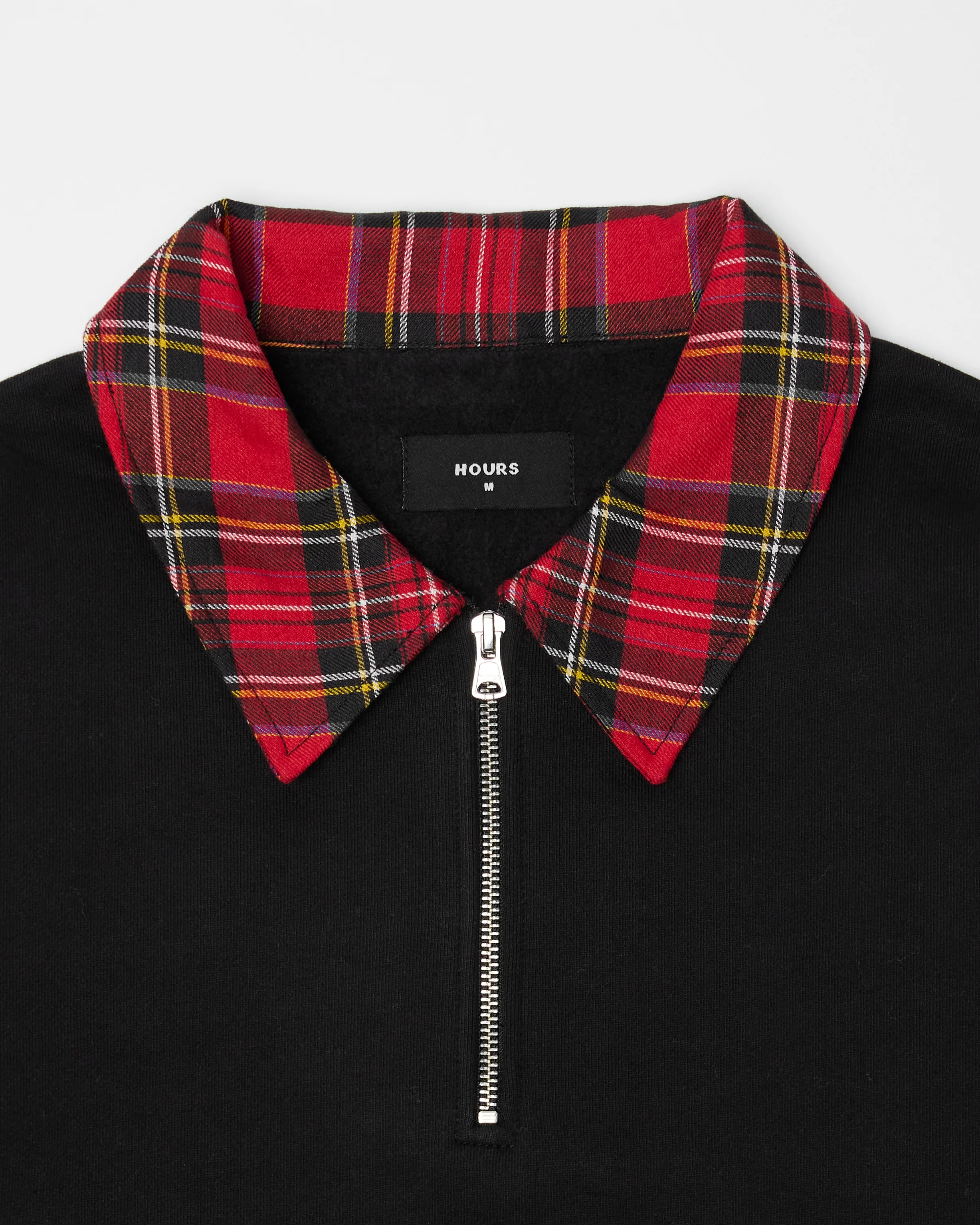 Flannel 1/4 Zip - Black - Image 5