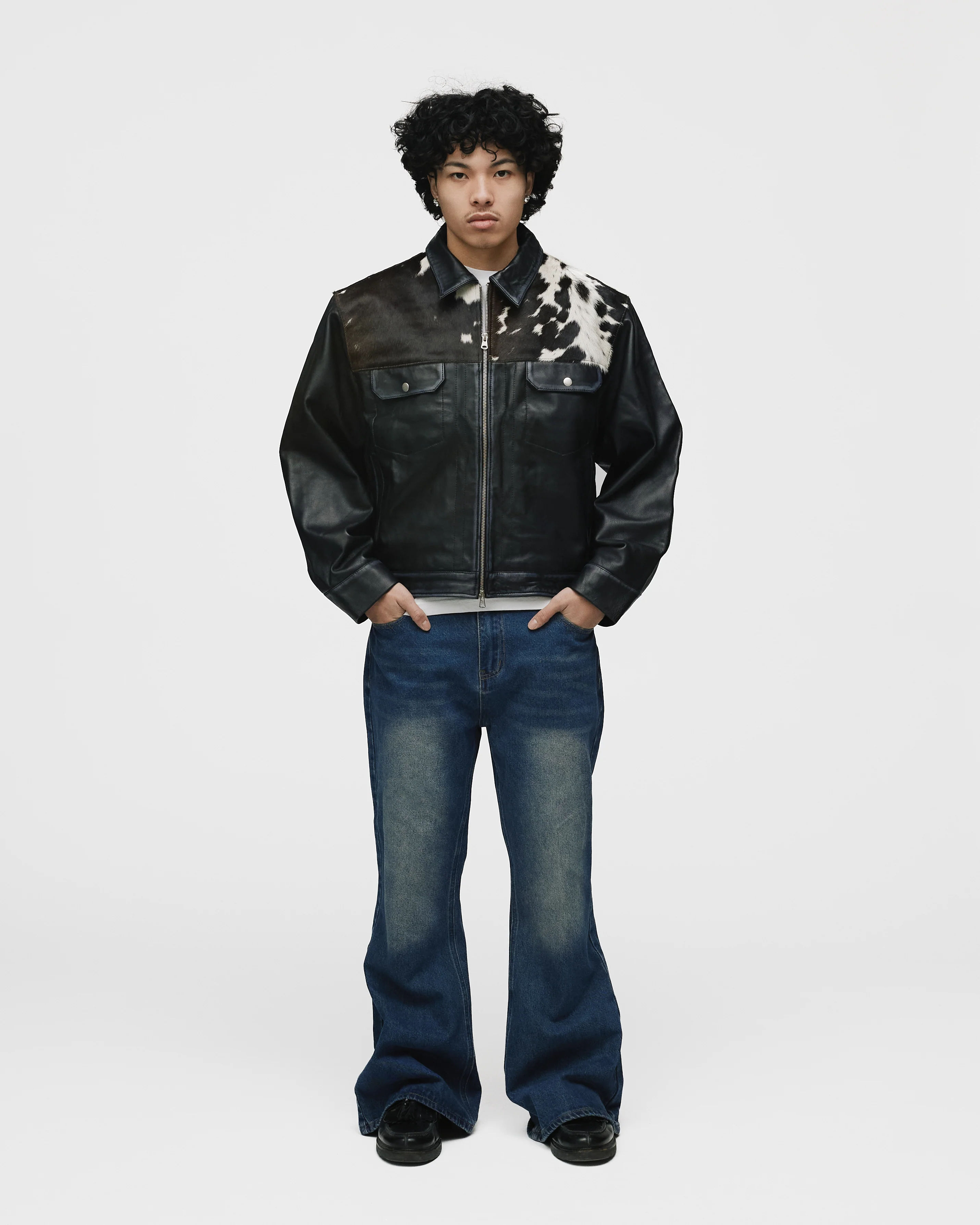 Flare Denim Pants - Mid Blue - Image 4