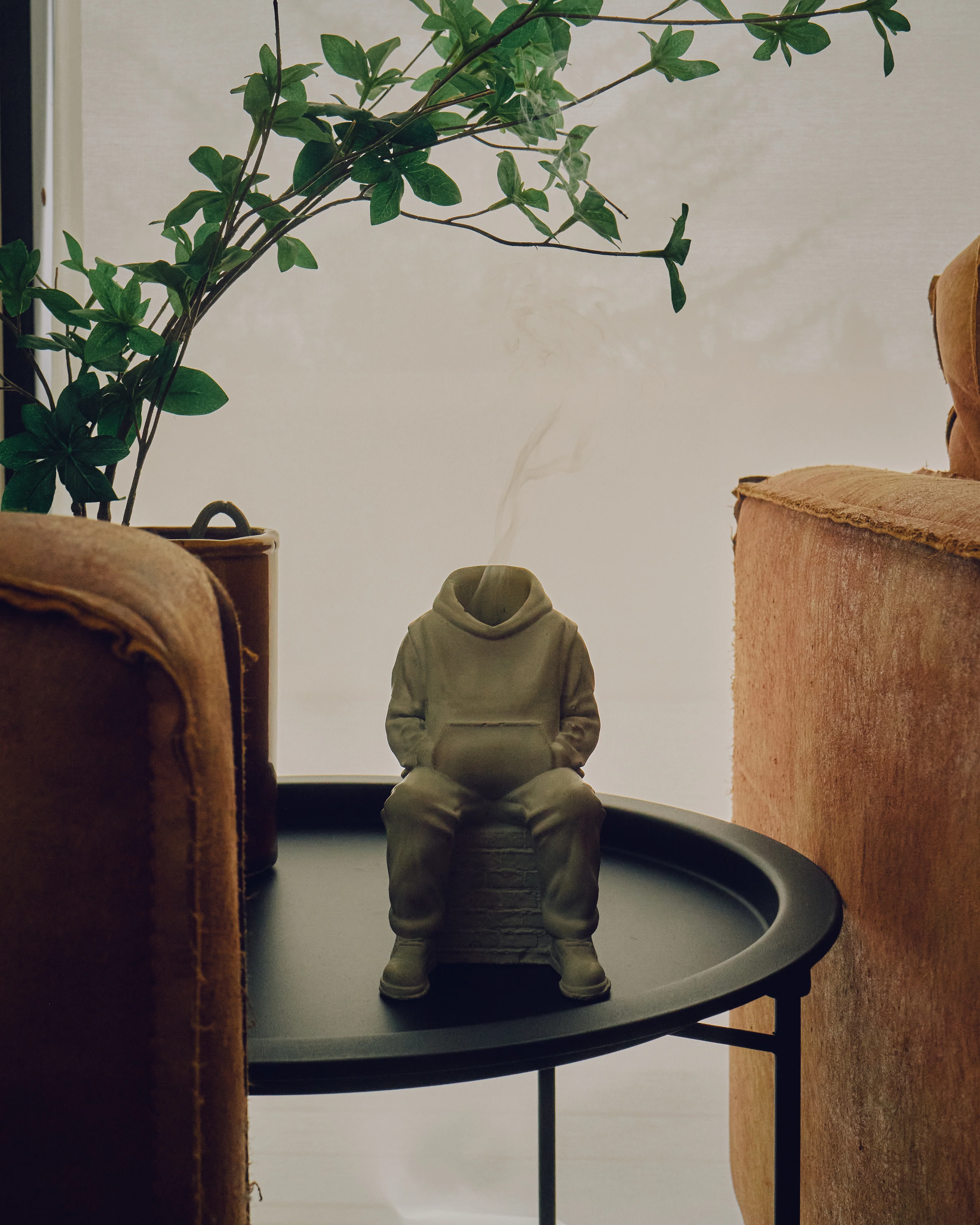 Hoodie Man Incense Holder - Concrete - Image 2