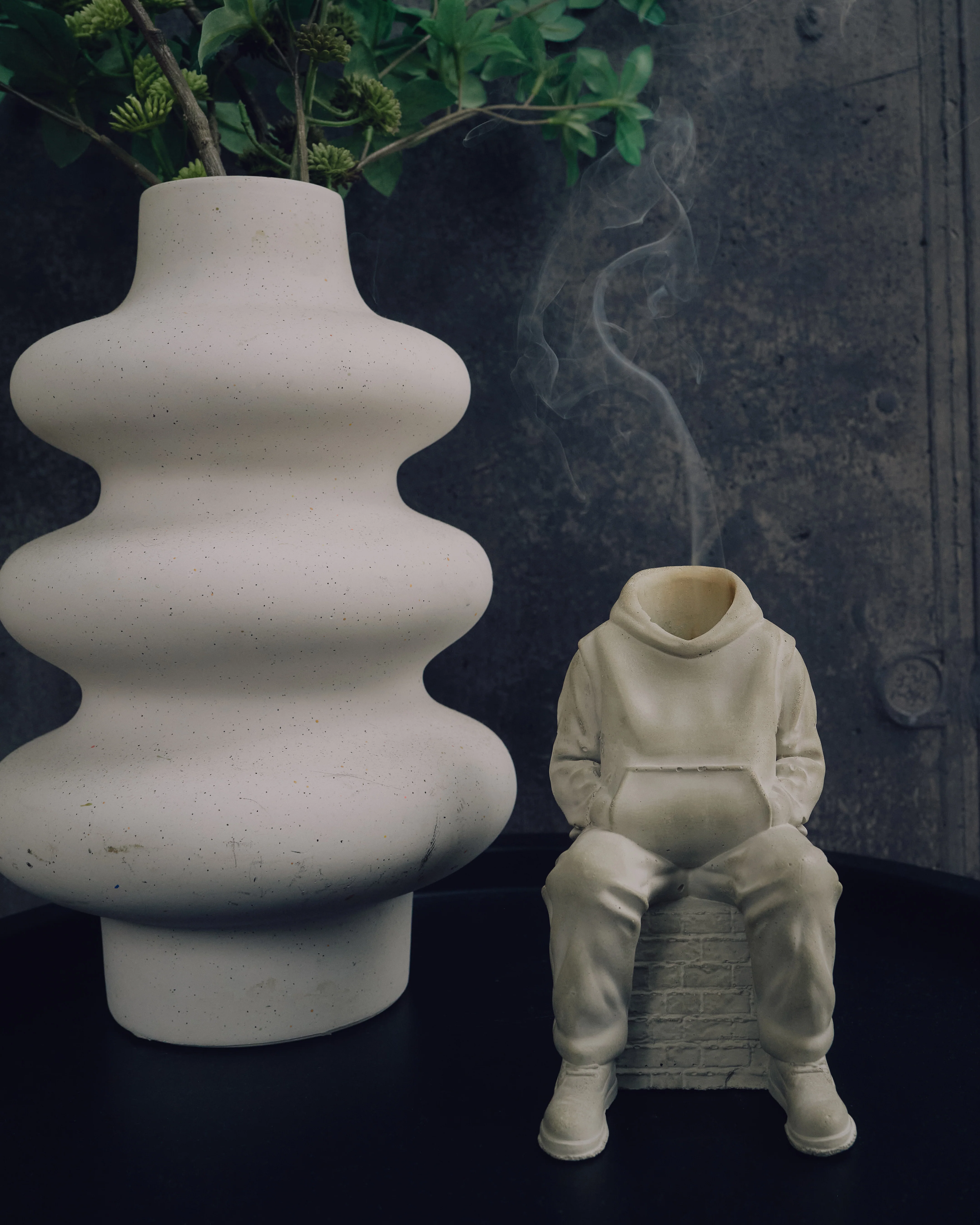 Hoodie Man Incense Holder - Concrete - Image 6