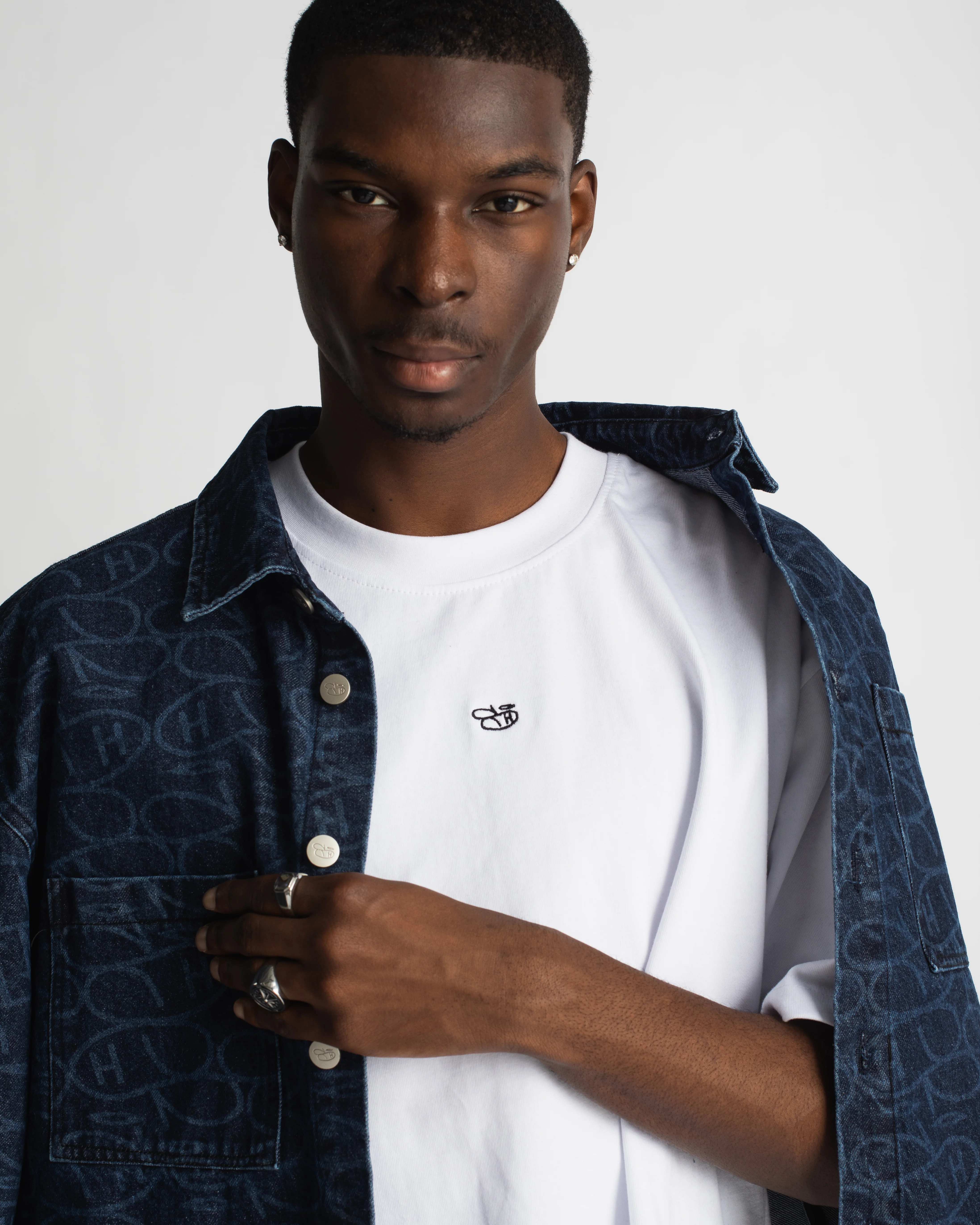 Hours x Saint Denim Overshirt - Blue - Image 3
