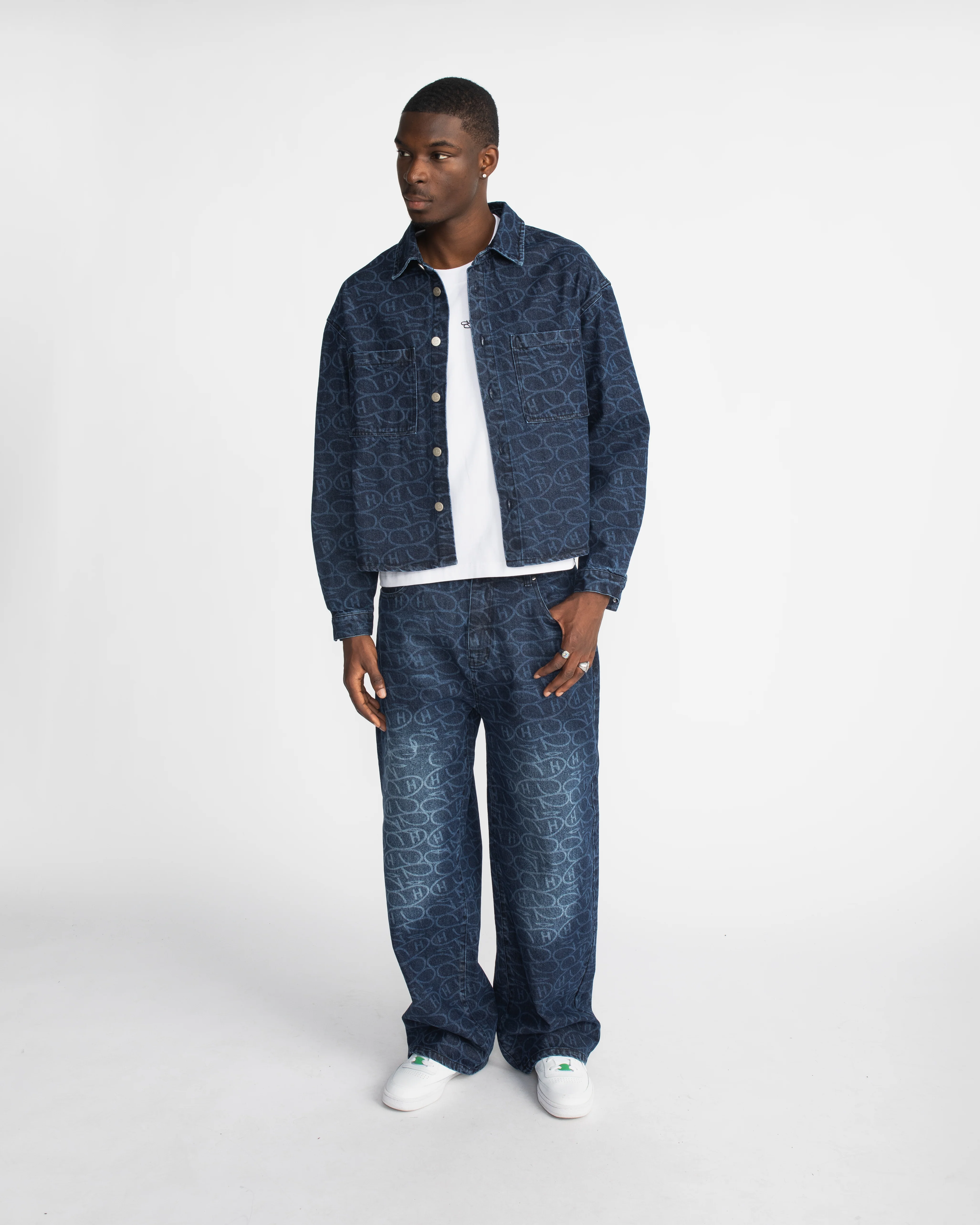 Hours x Saint Denim Overshirt - Blue - Image 5