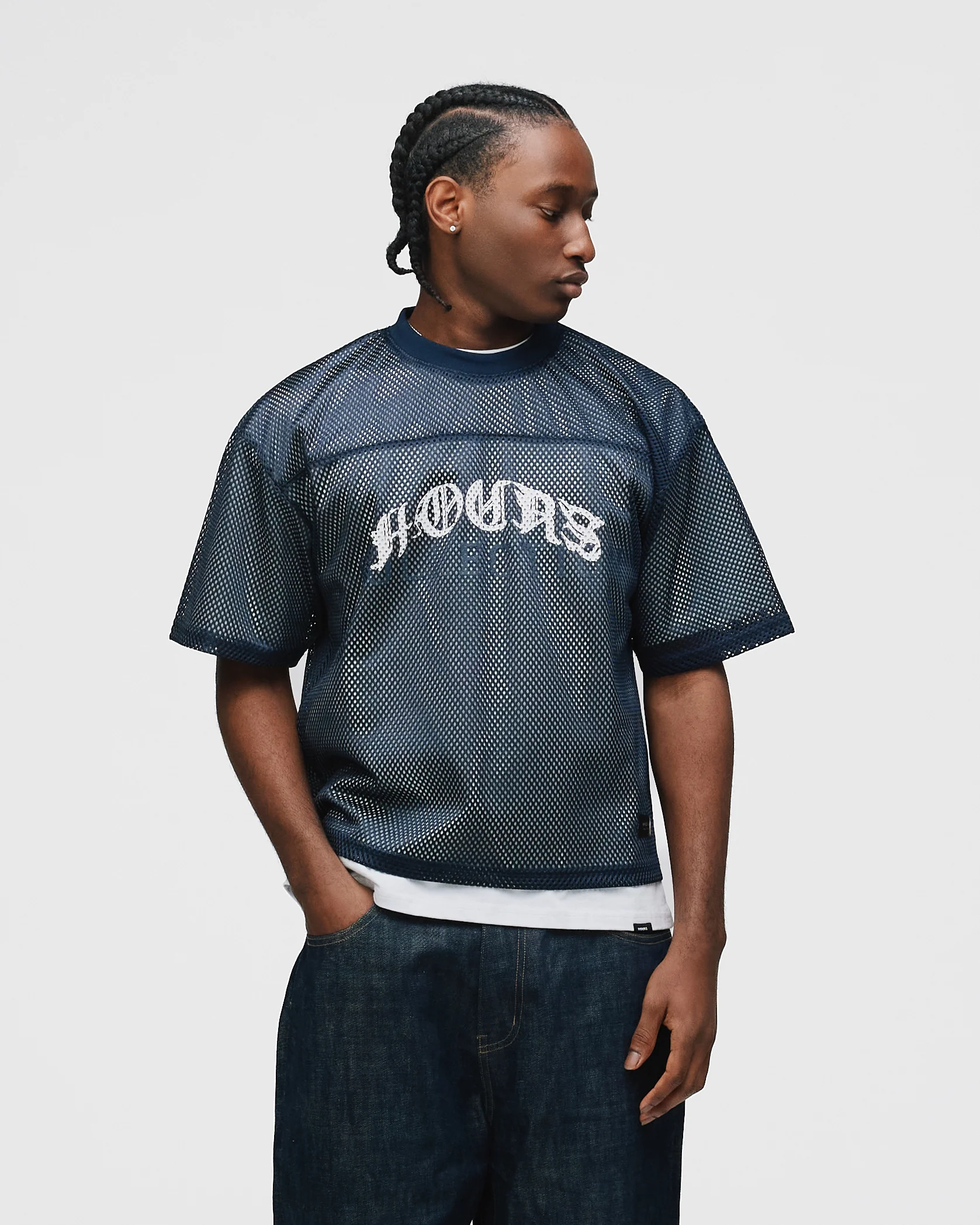 Mesh Jersey - Navy - Image 3