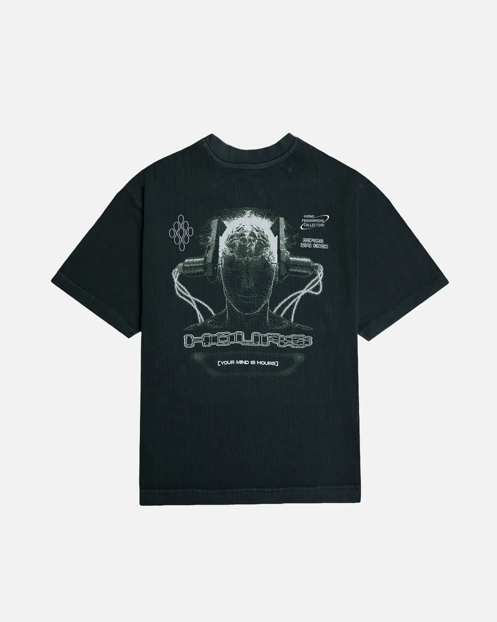 Neural Link Cropped T-Shirt - Vintage Black