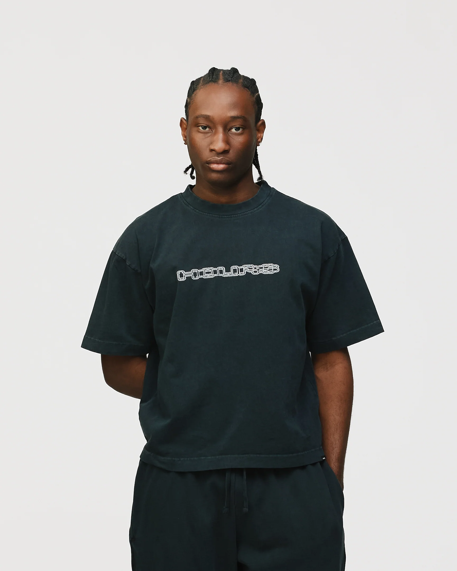 Neural Link Cropped T-Shirt - Vintage Black - Image 4