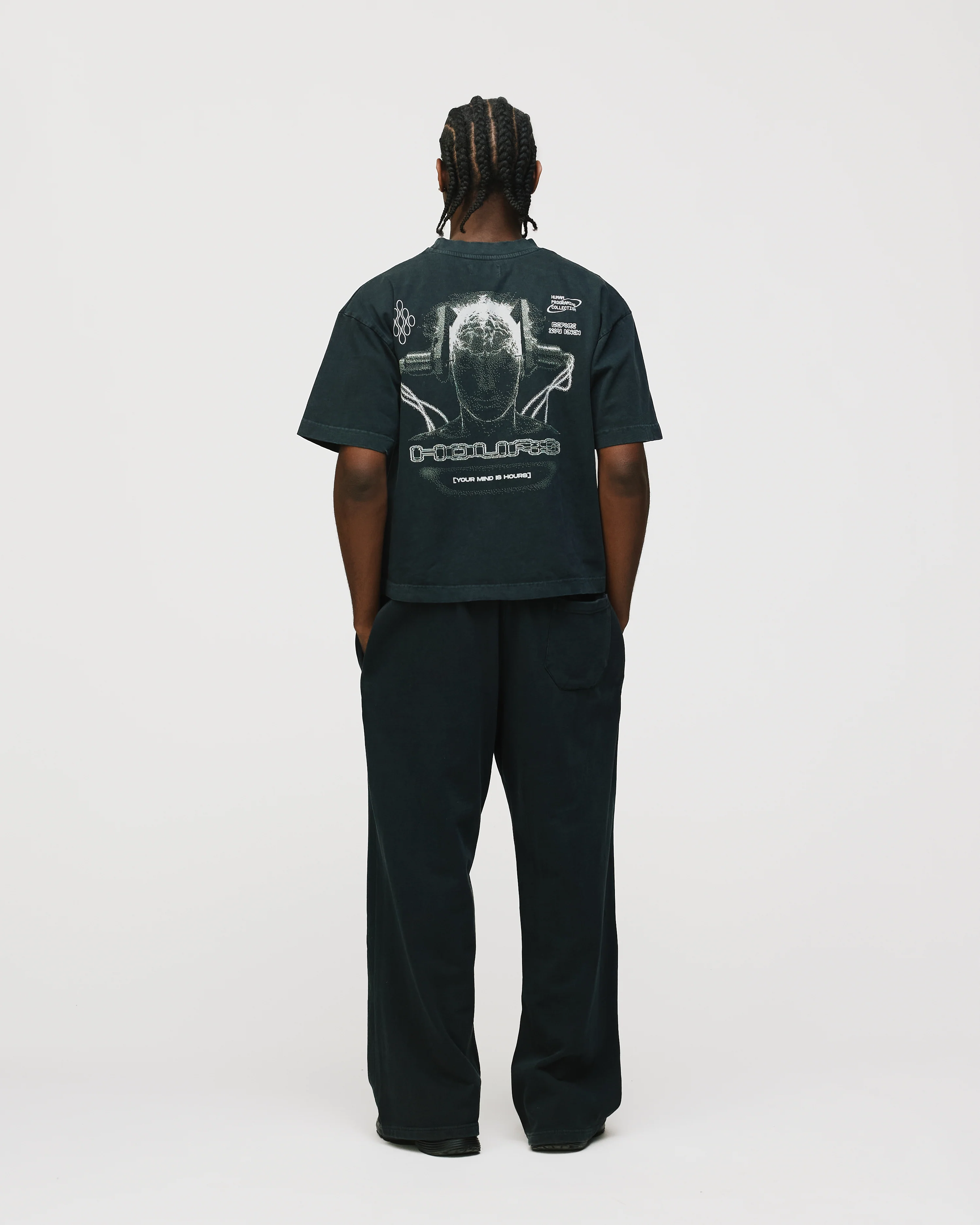 Neural Link Cropped T-Shirt - Vintage Black - Image 8