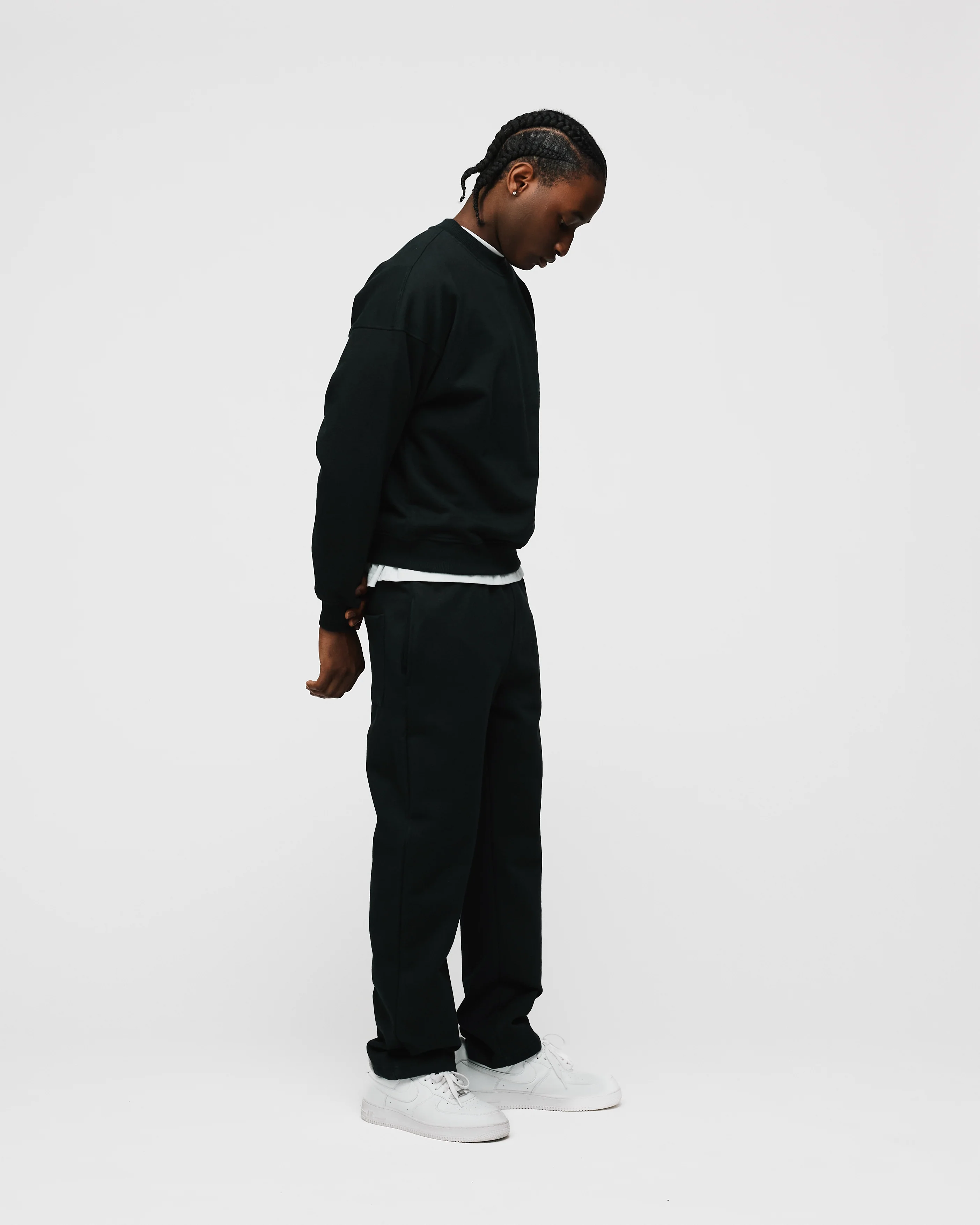 Open Bottom Sweatpants - Black - Image 5