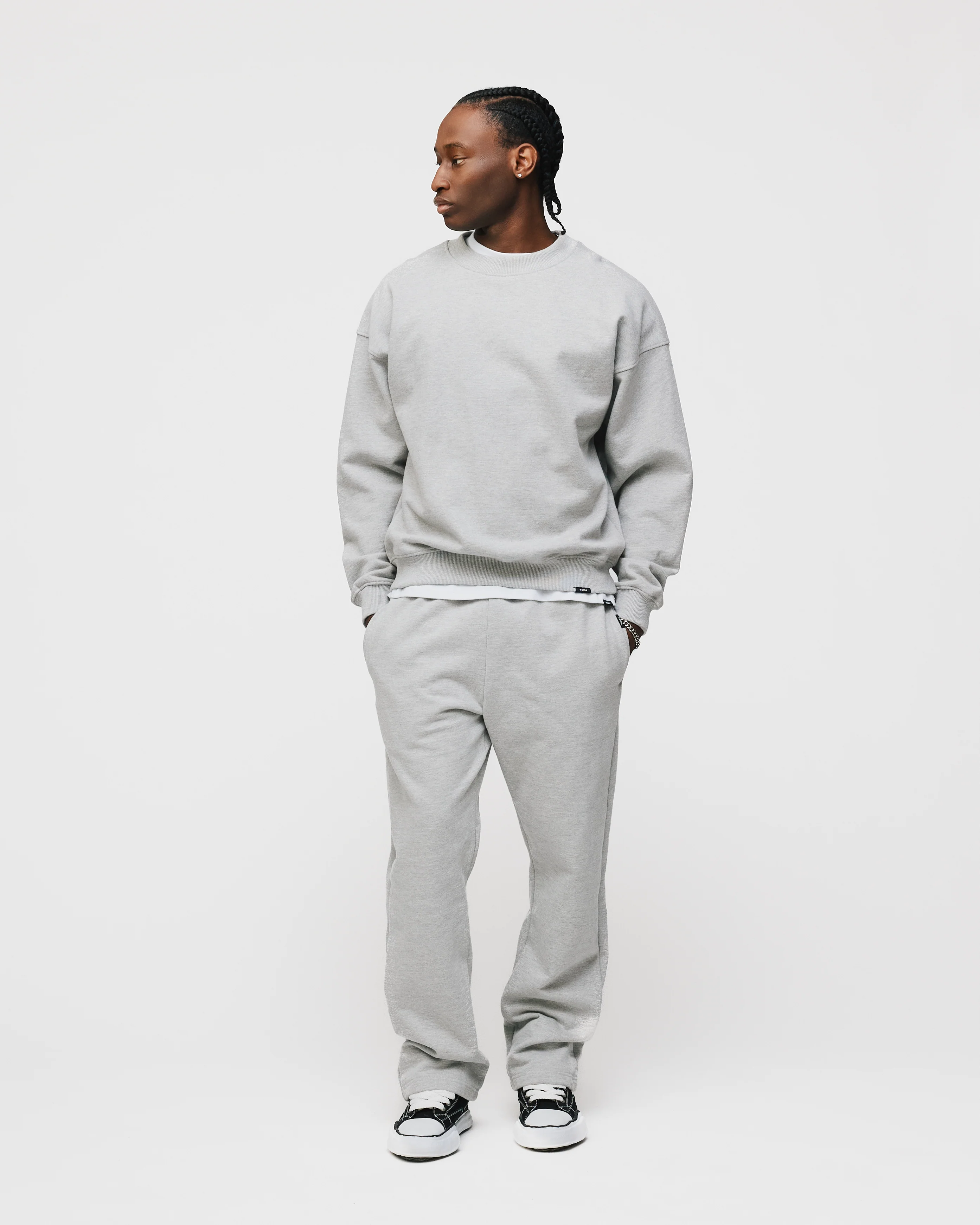Open Bottom Sweatpants - Grey - Image 4