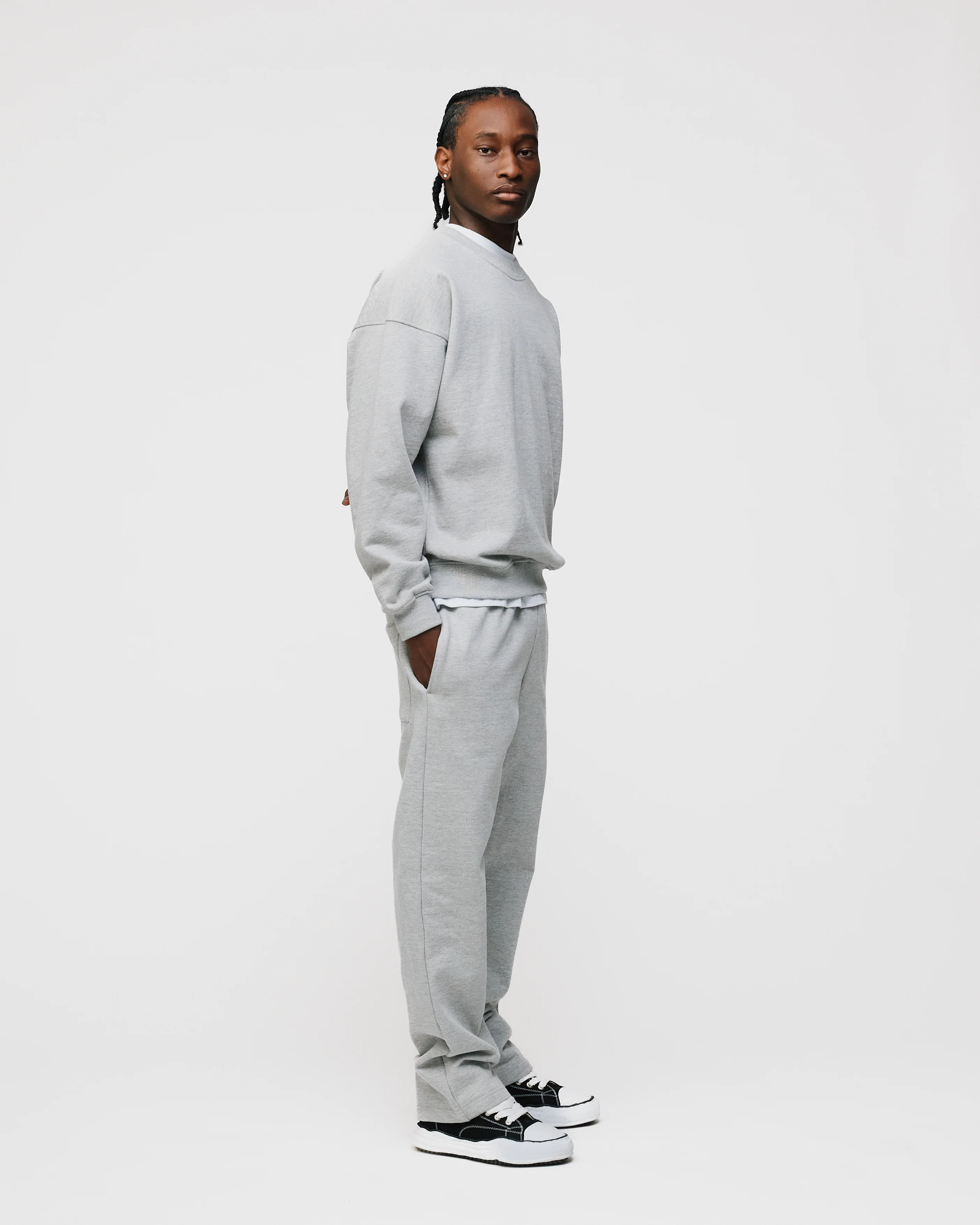 Open Bottom Sweatpants - Grey - Image 5