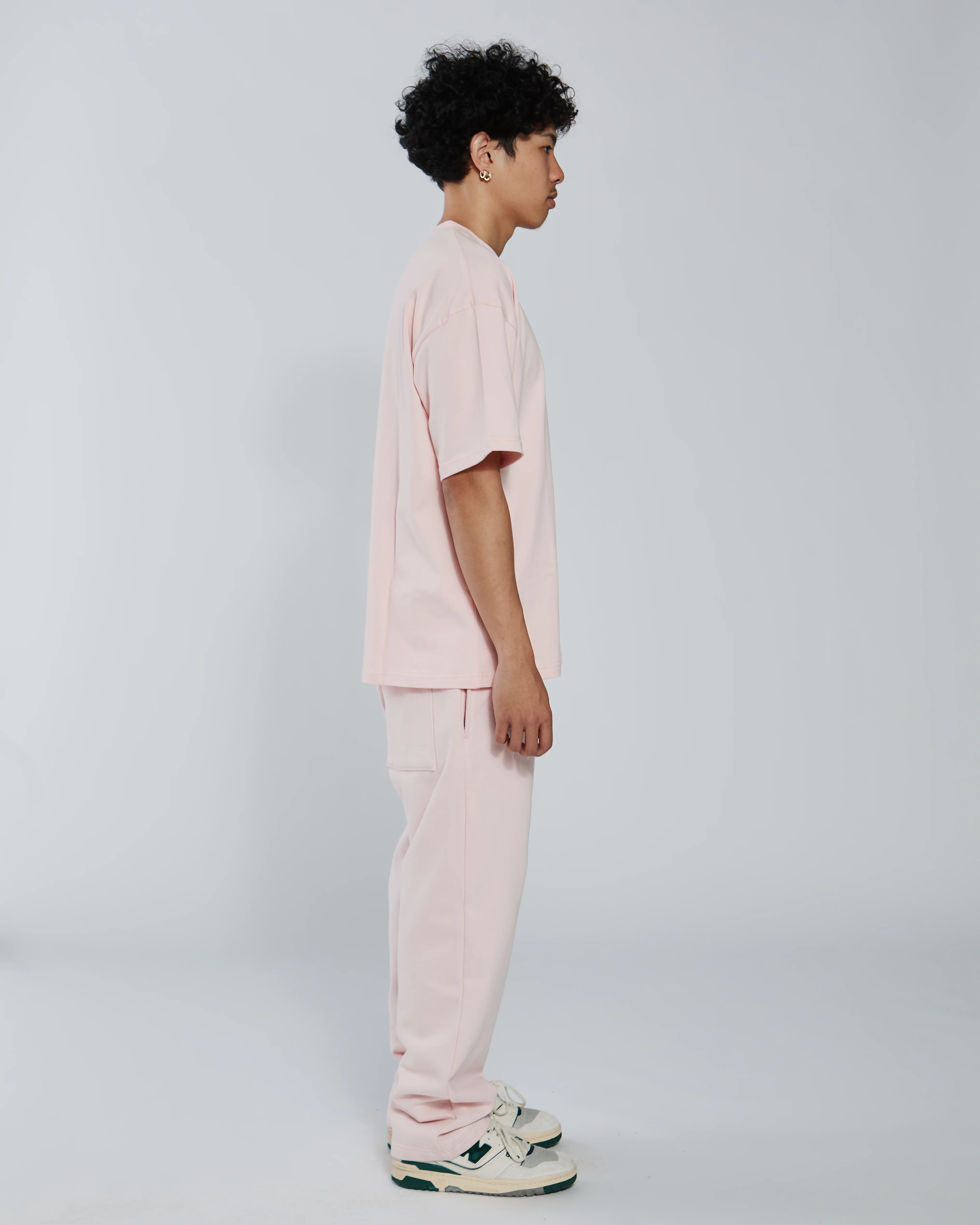 Open Bottom Sweatpants - Blush - Image 3
