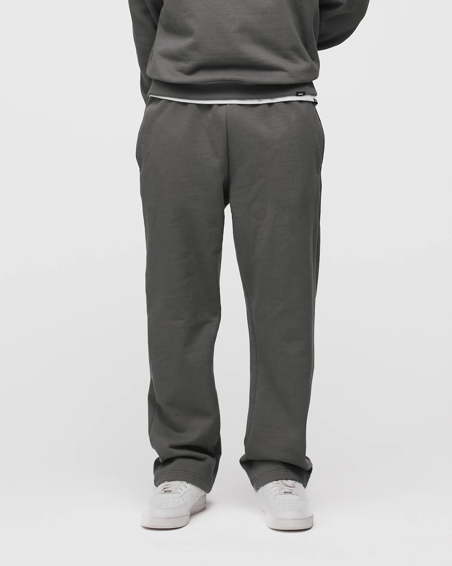 Open Bottom Sweatpants - Charcoal - Image 3