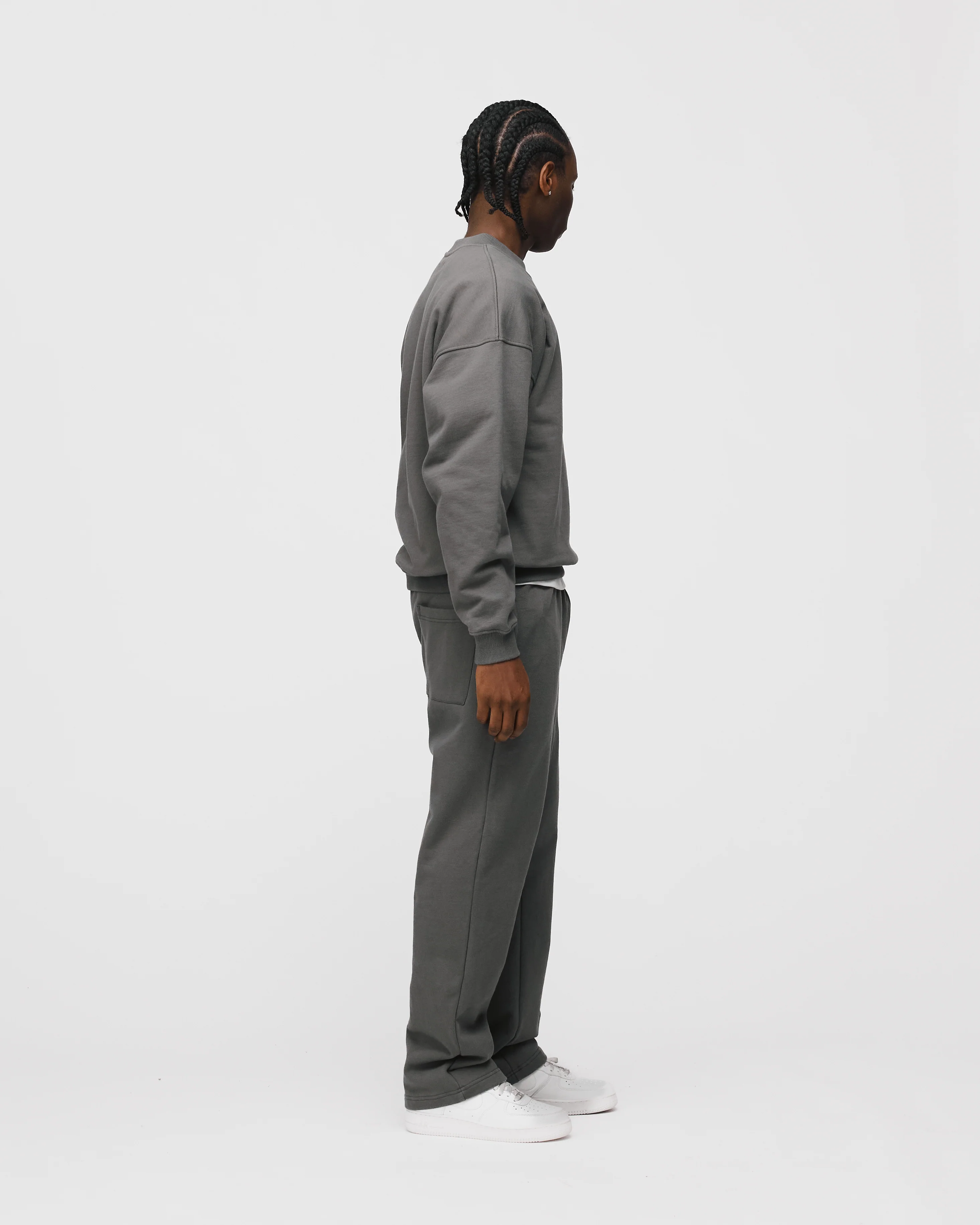 Open Bottom Sweatpants - Charcoal - Image 6