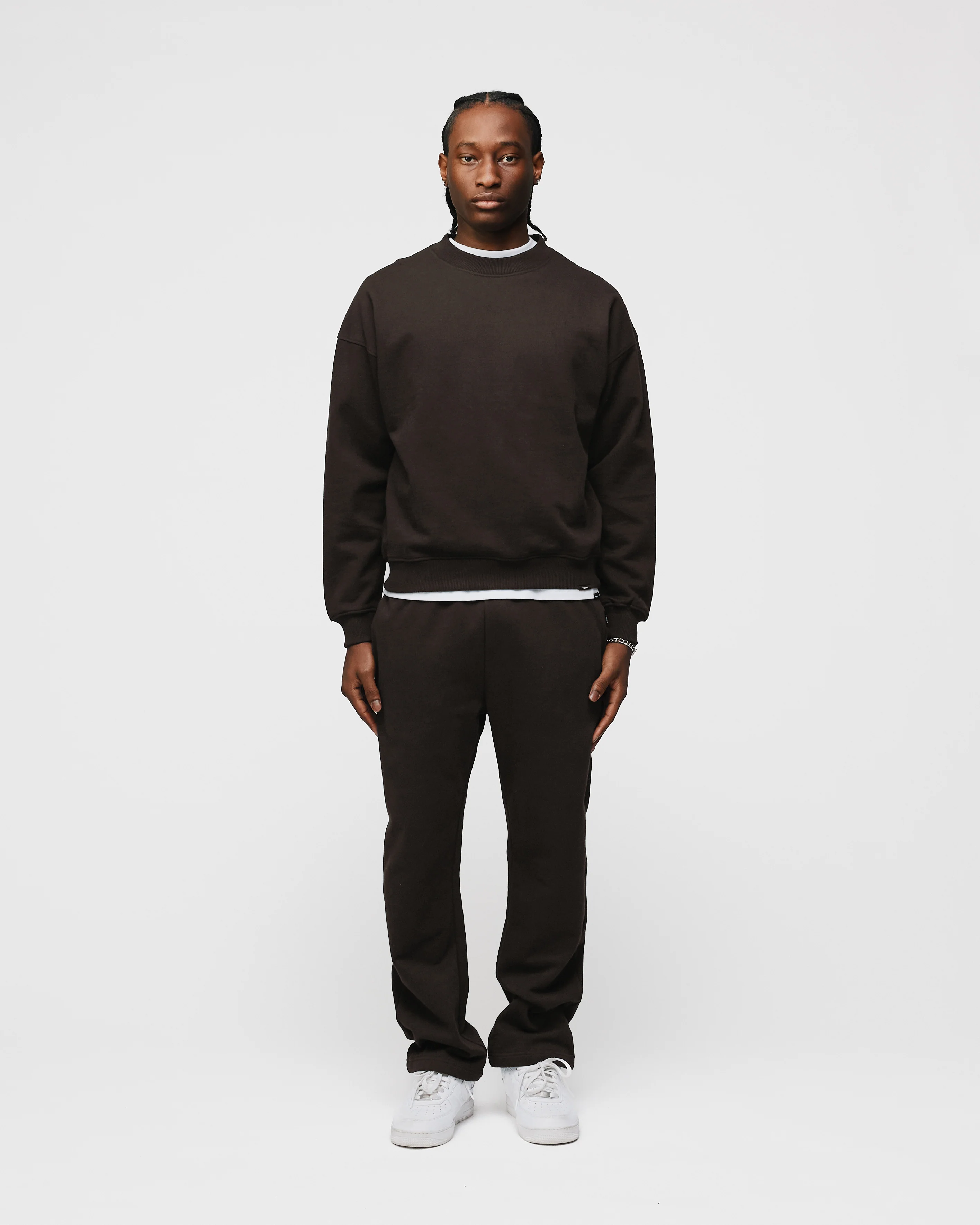 Open Bottom Sweatpants - Espresso - Image 2