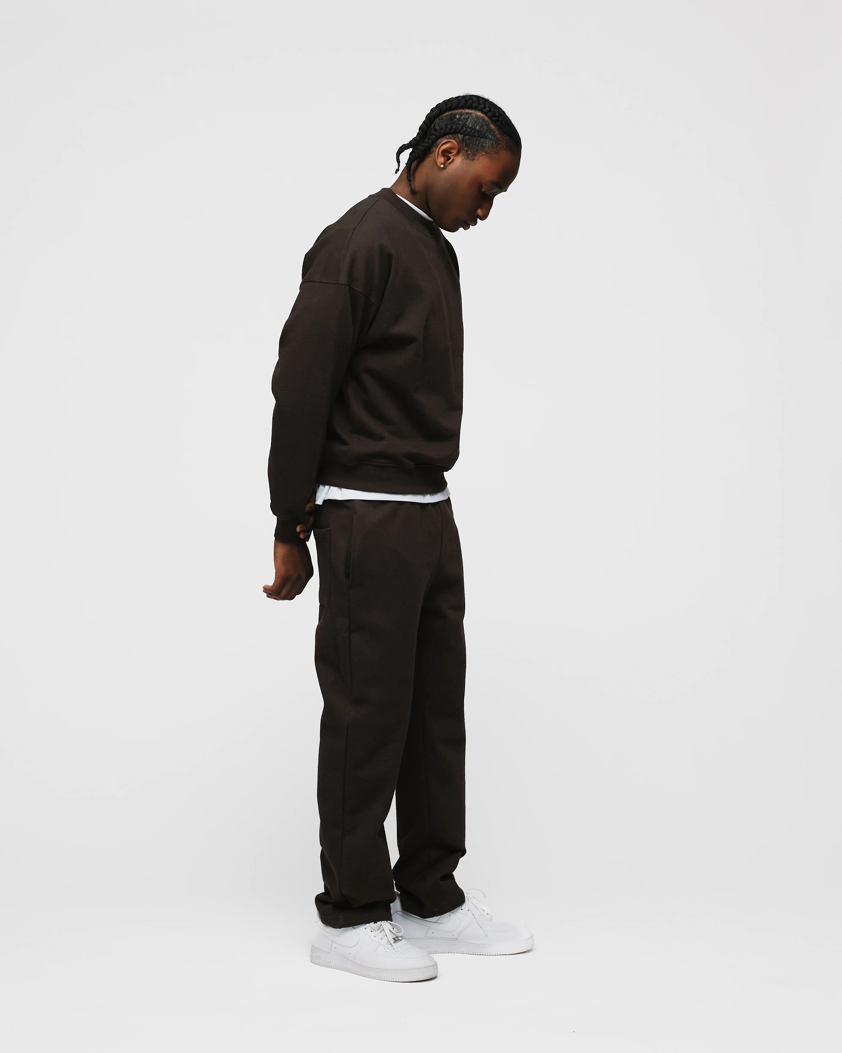 Open Bottom Sweatpants - Espresso - Image 5