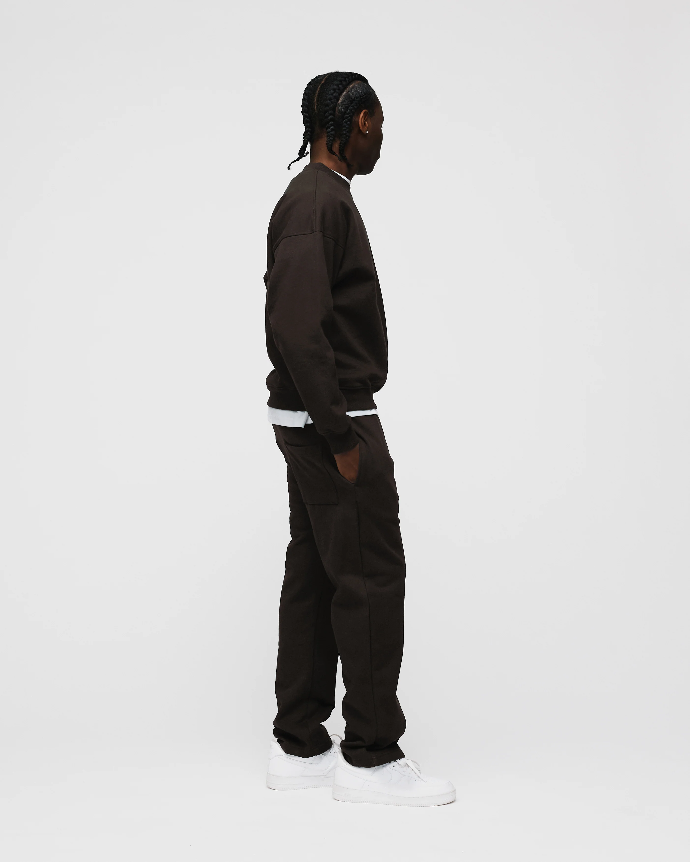 Open Bottom Sweatpants - Espresso - Image 6