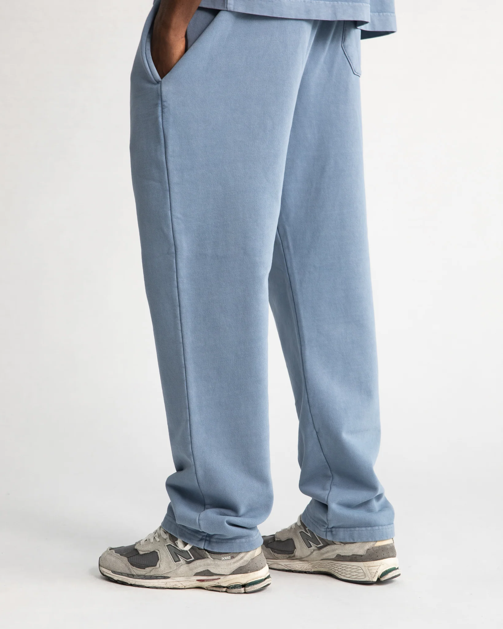 Open Bottom Sweatpants - Vintage Blue - Image 7