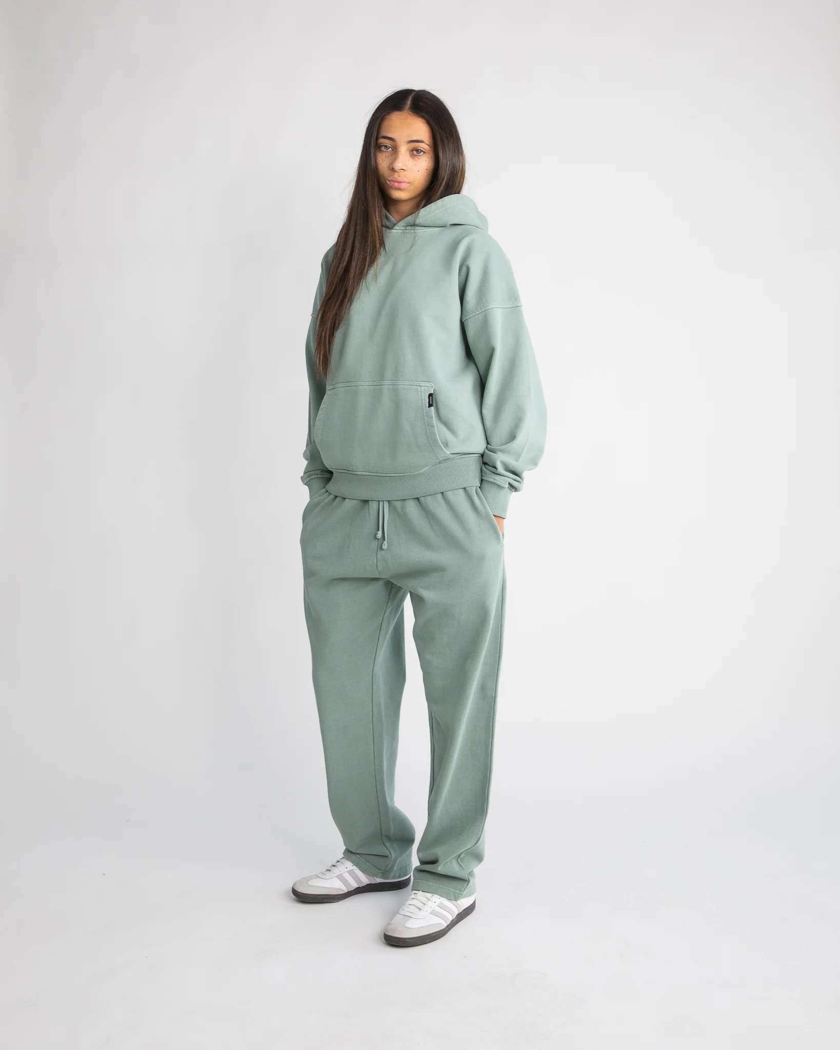 Open Bottom Sweatpants - Vintage Sage - Image 4