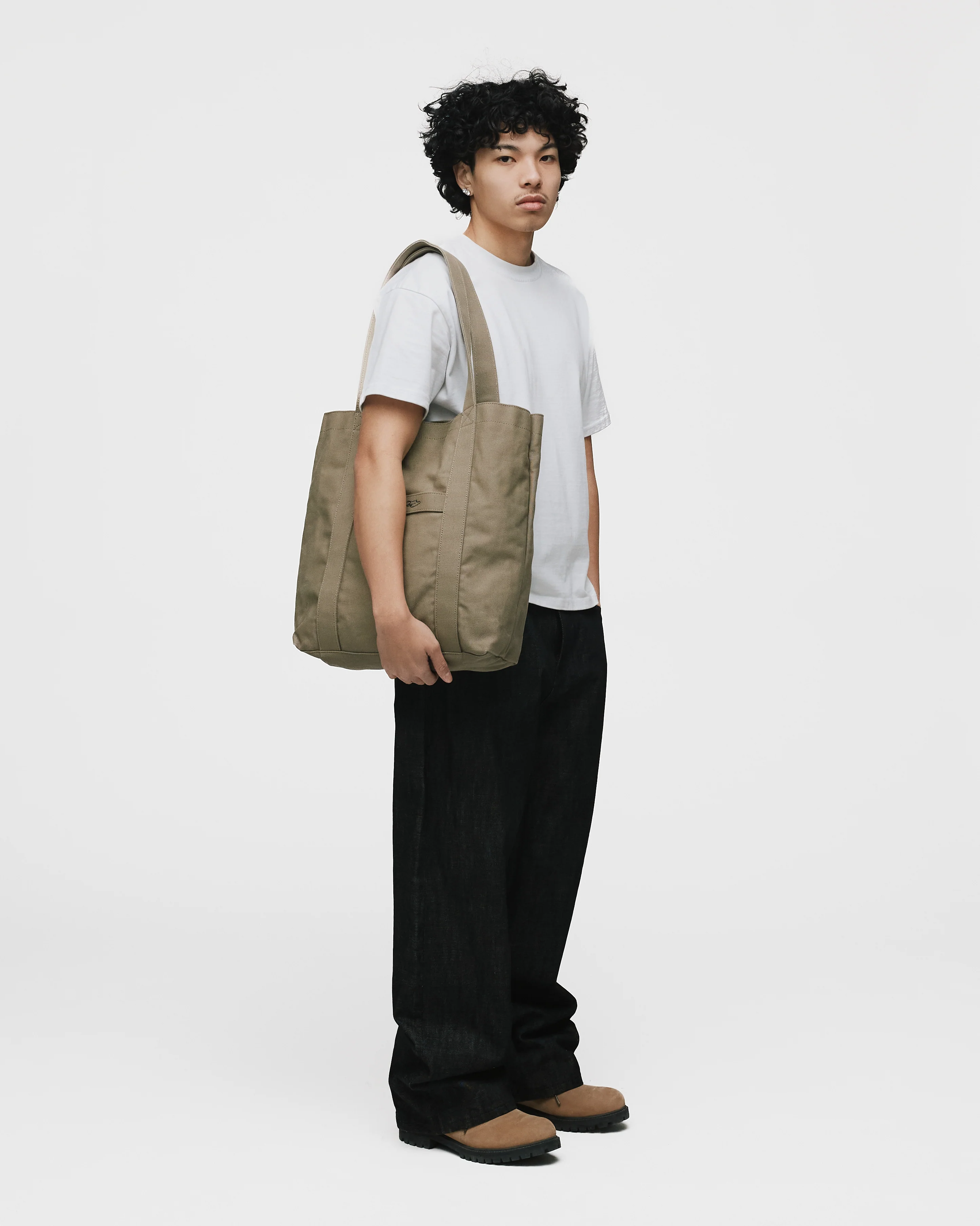 Oversized Tote - Olive - Image 5