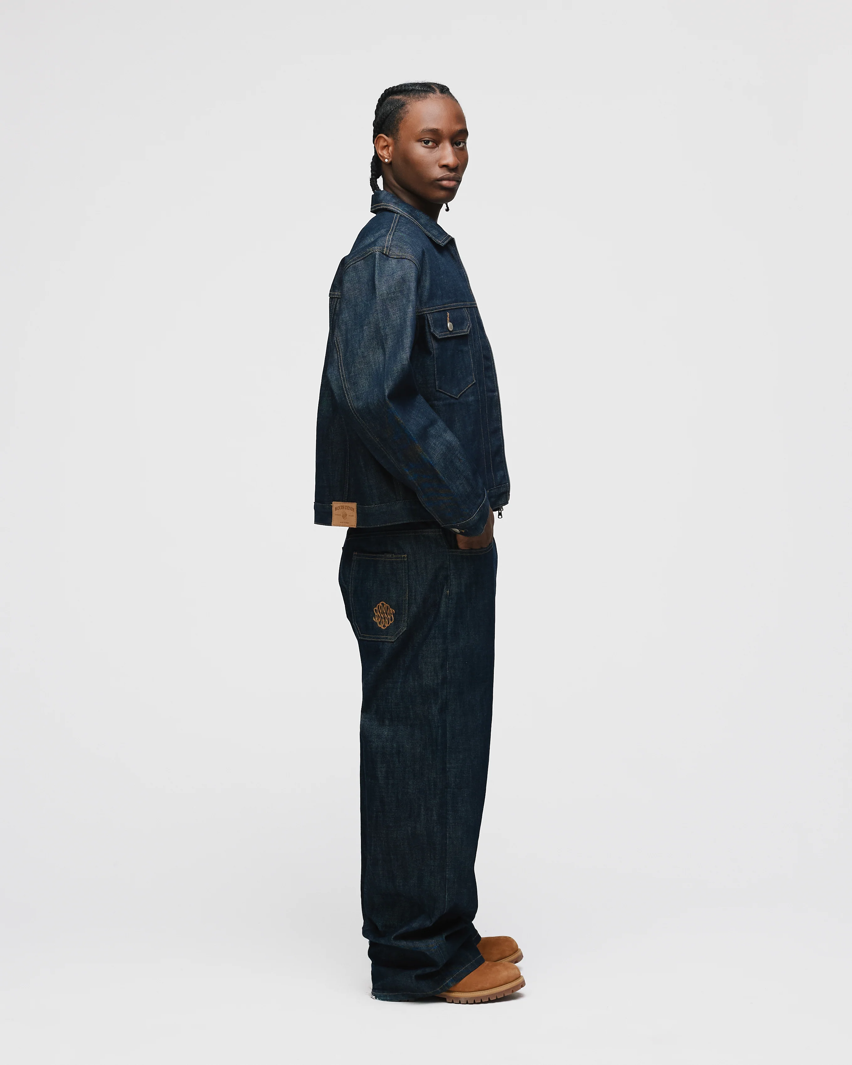 Raw Denim Jacket - Indigo - Image 6