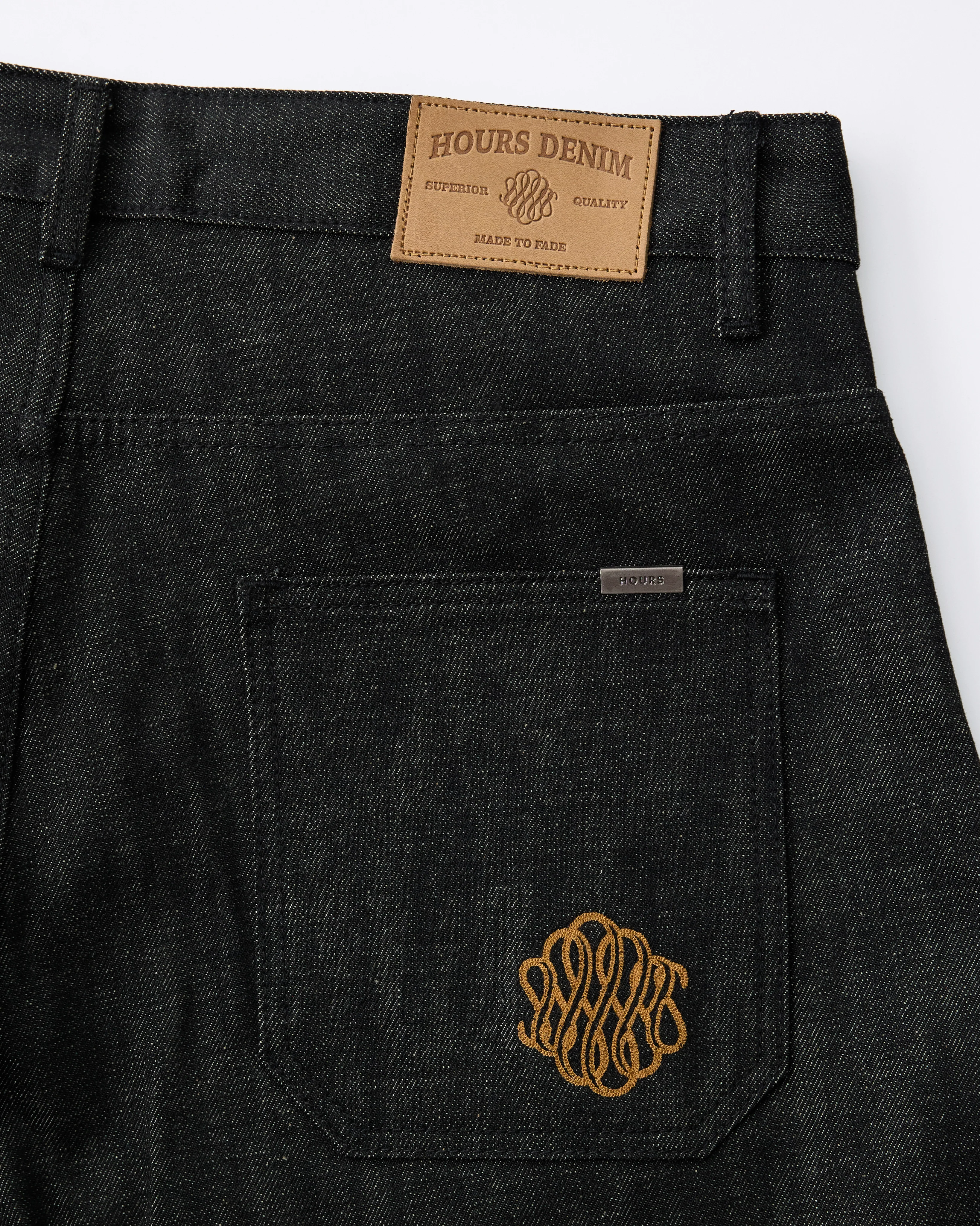 Raw Denim Shorts - Black - Image 7