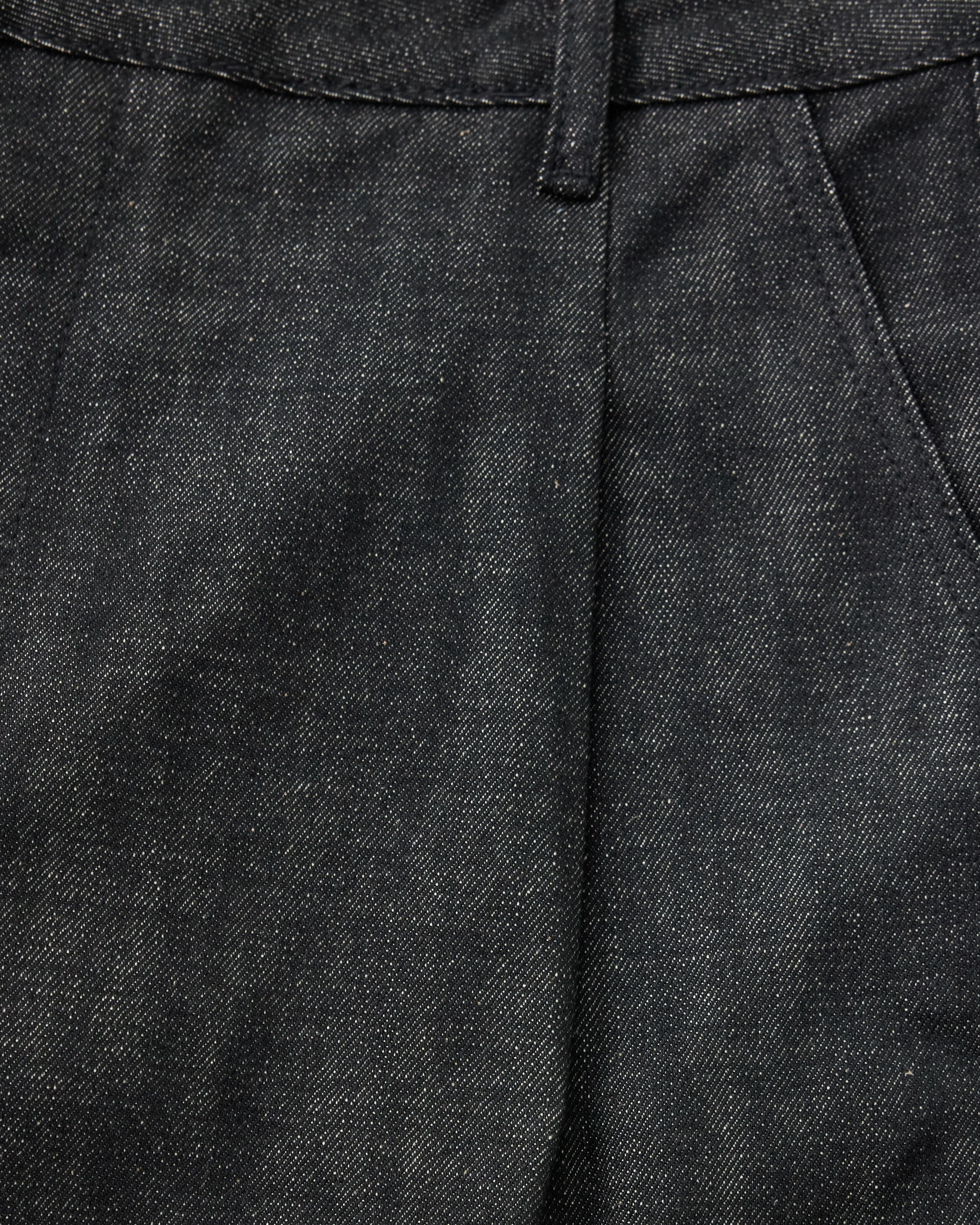 Raw Denim Shorts - Black - Image 8