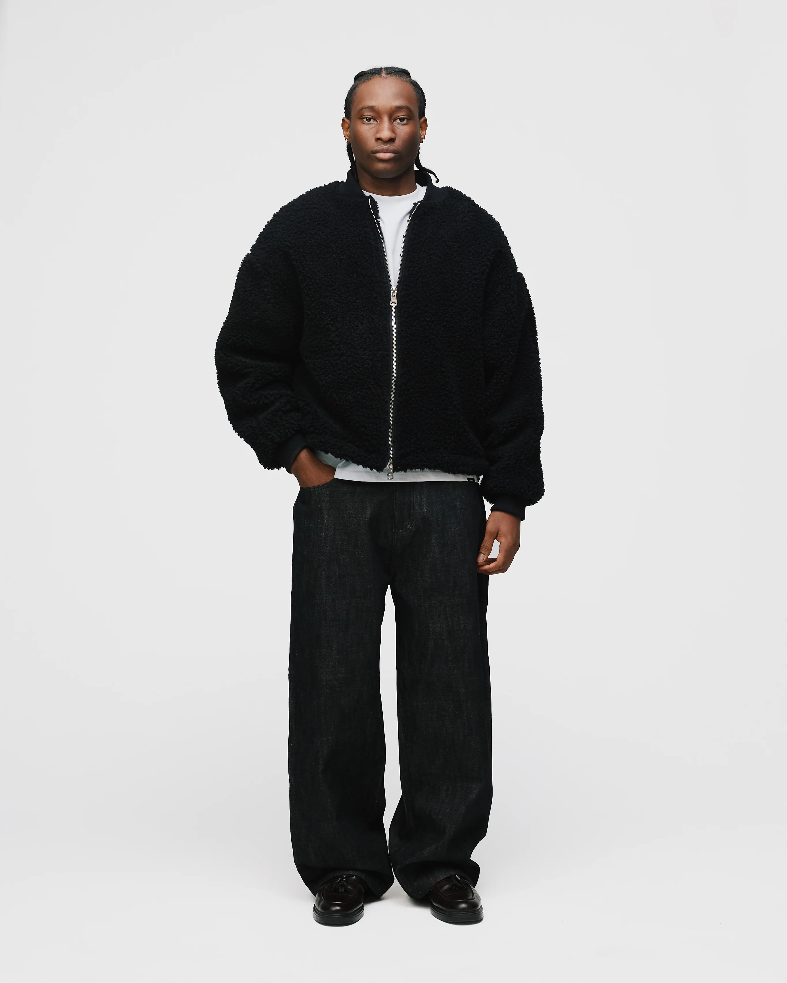 Sherpa Full Zip - Black - Image 4