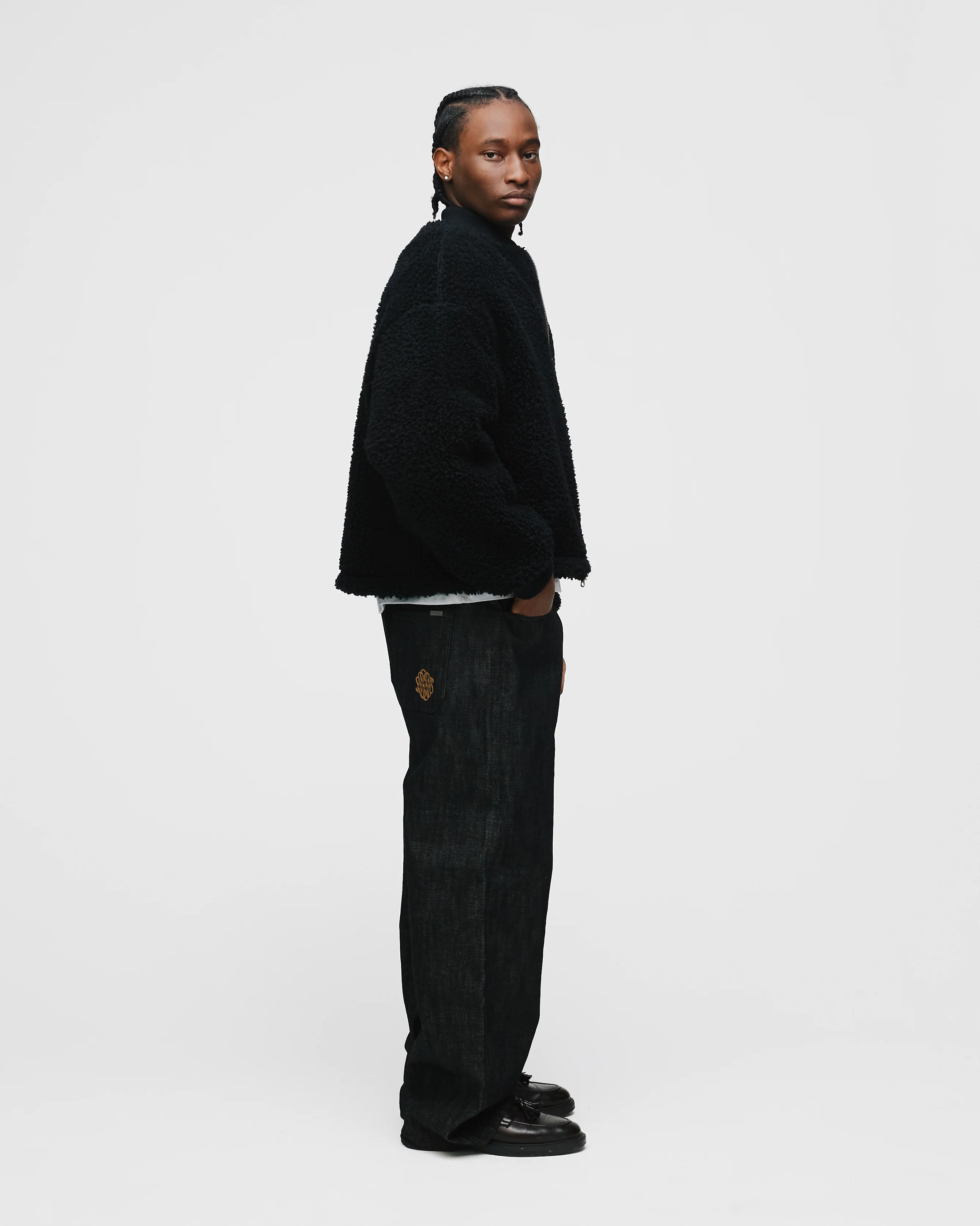 Sherpa Full Zip - Black - Image 6