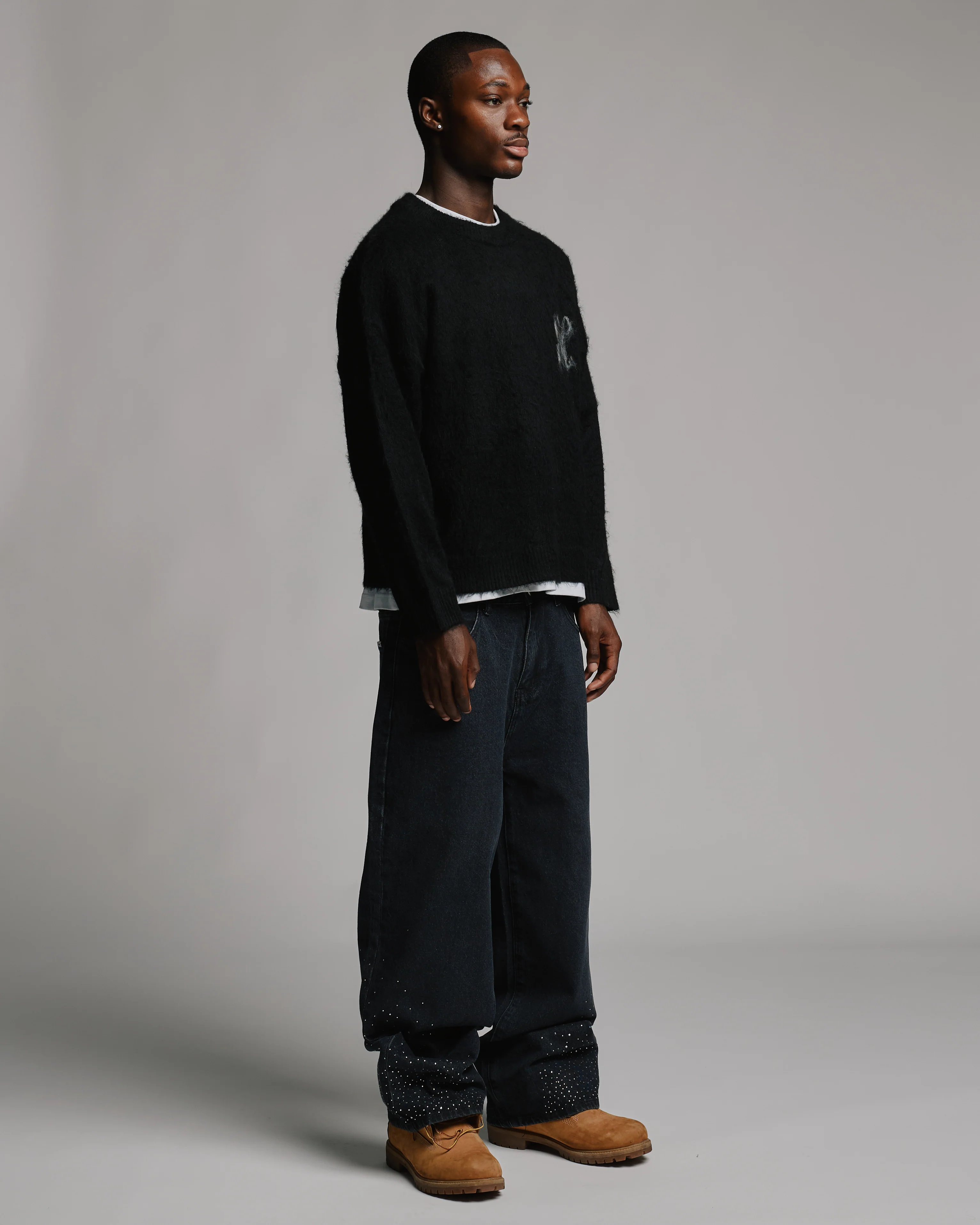 Signature Mohair Sweater - Black - Image 3