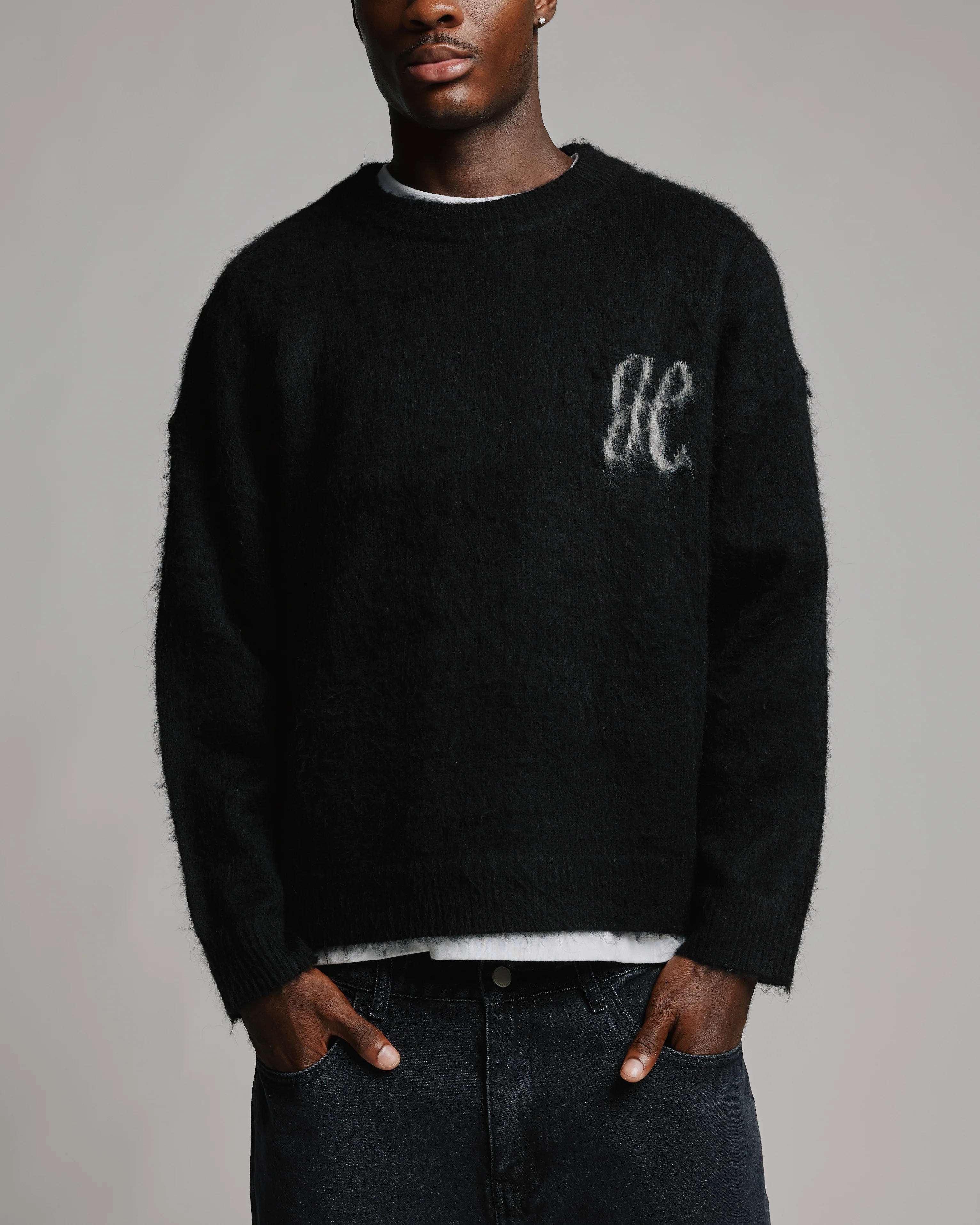 Signature Mohair Sweater - Black - Image 7