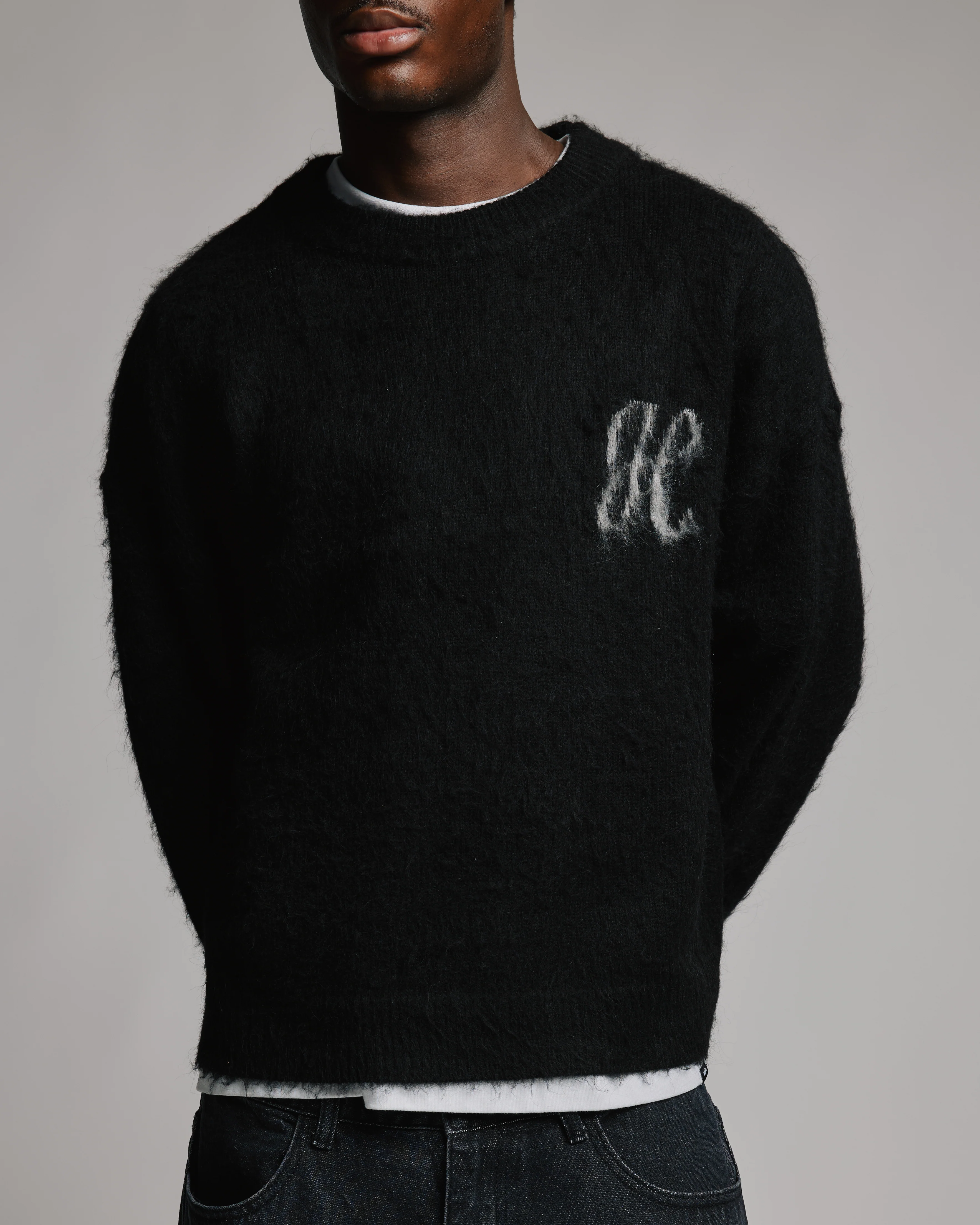 Signature Mohair Sweater - Black - Image 8