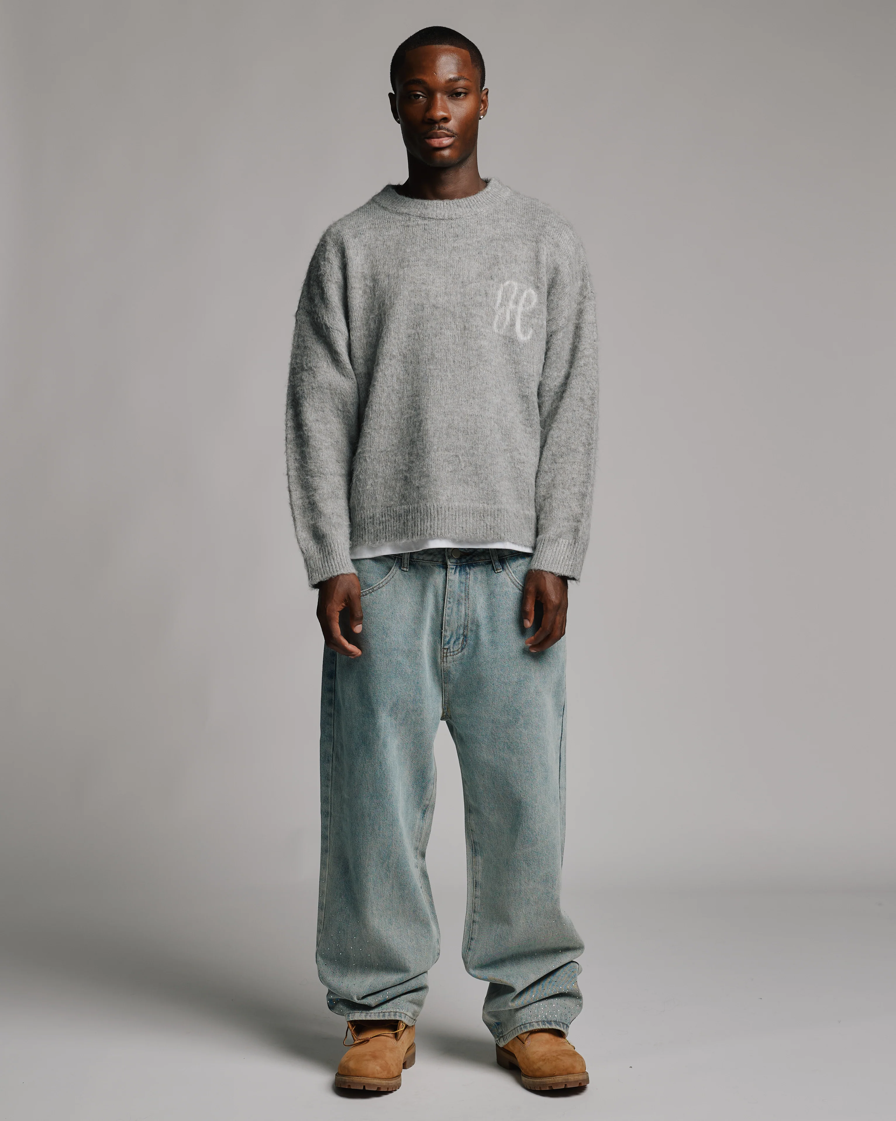 Signature Mohair Sweater - Grey - Image 2