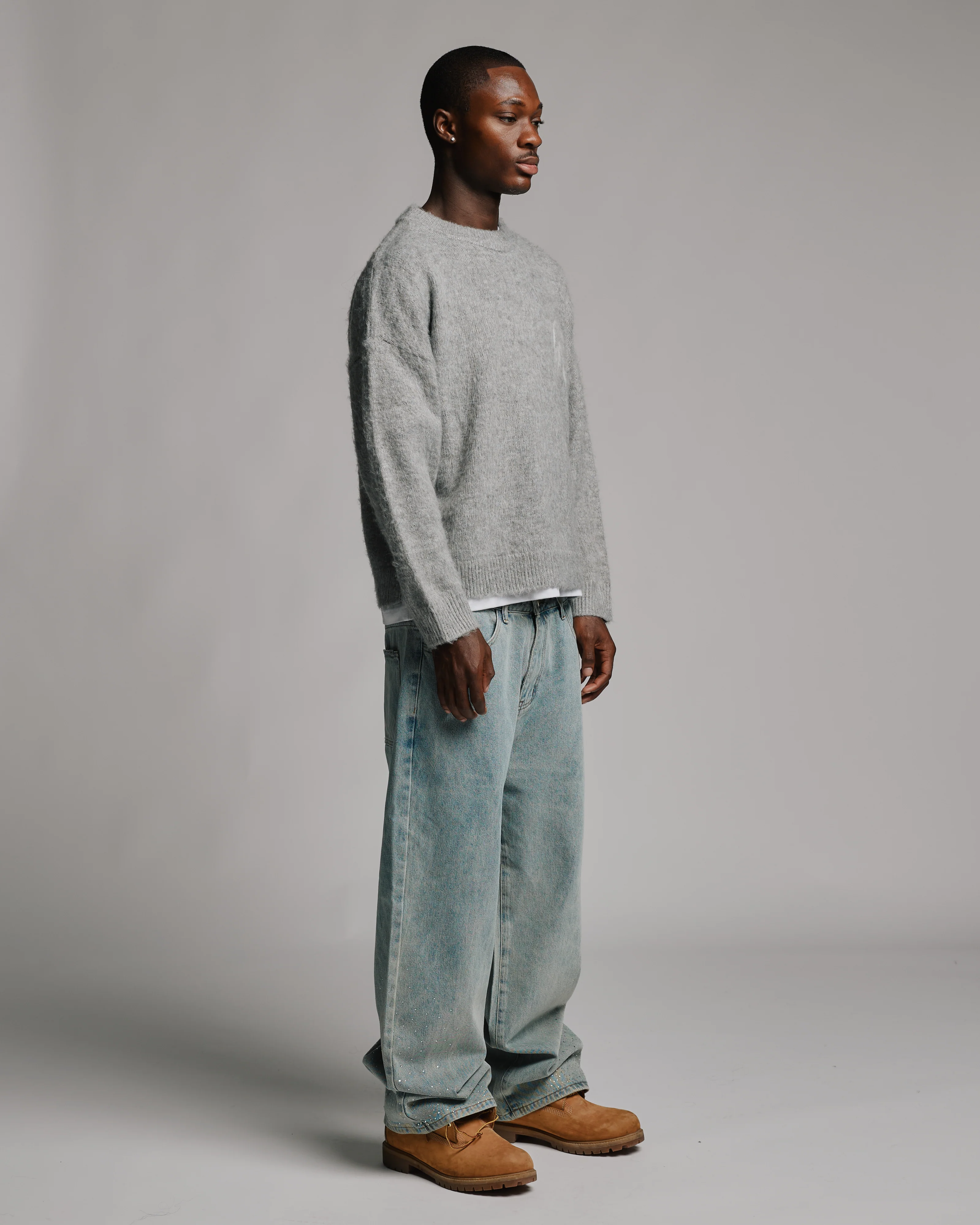 Signature Mohair Sweater - Grey - Image 3