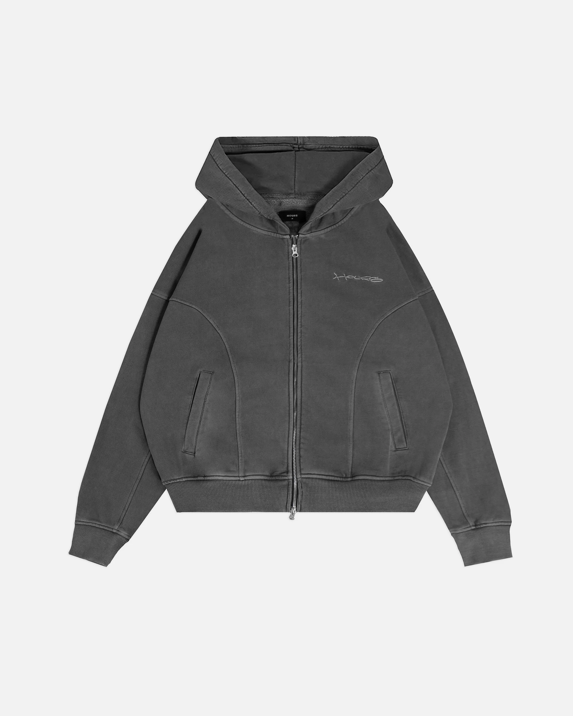 Signature Zip Hoodie - Vintage Grey