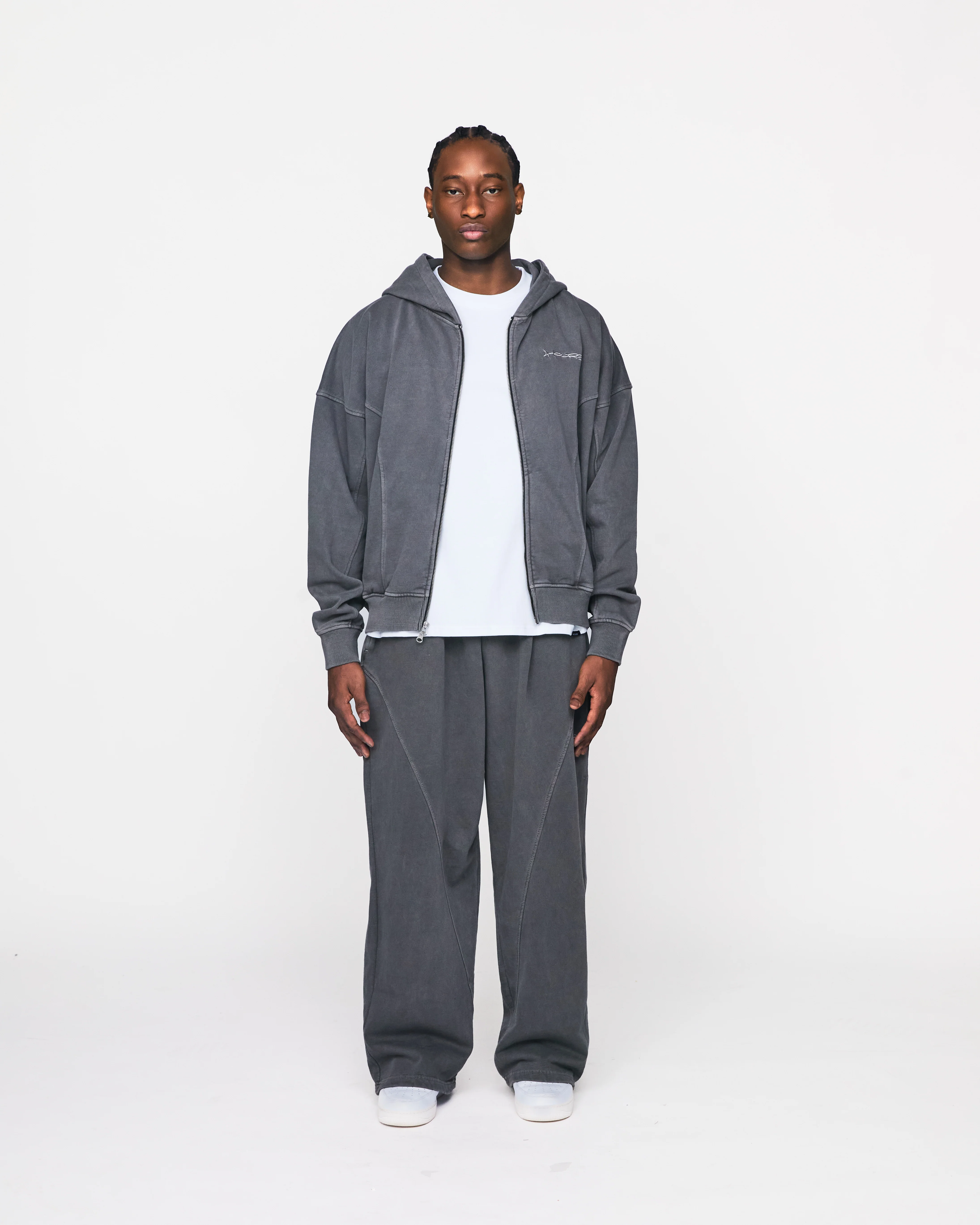 Signature Zip Hoodie - Vintage Grey - Image 2