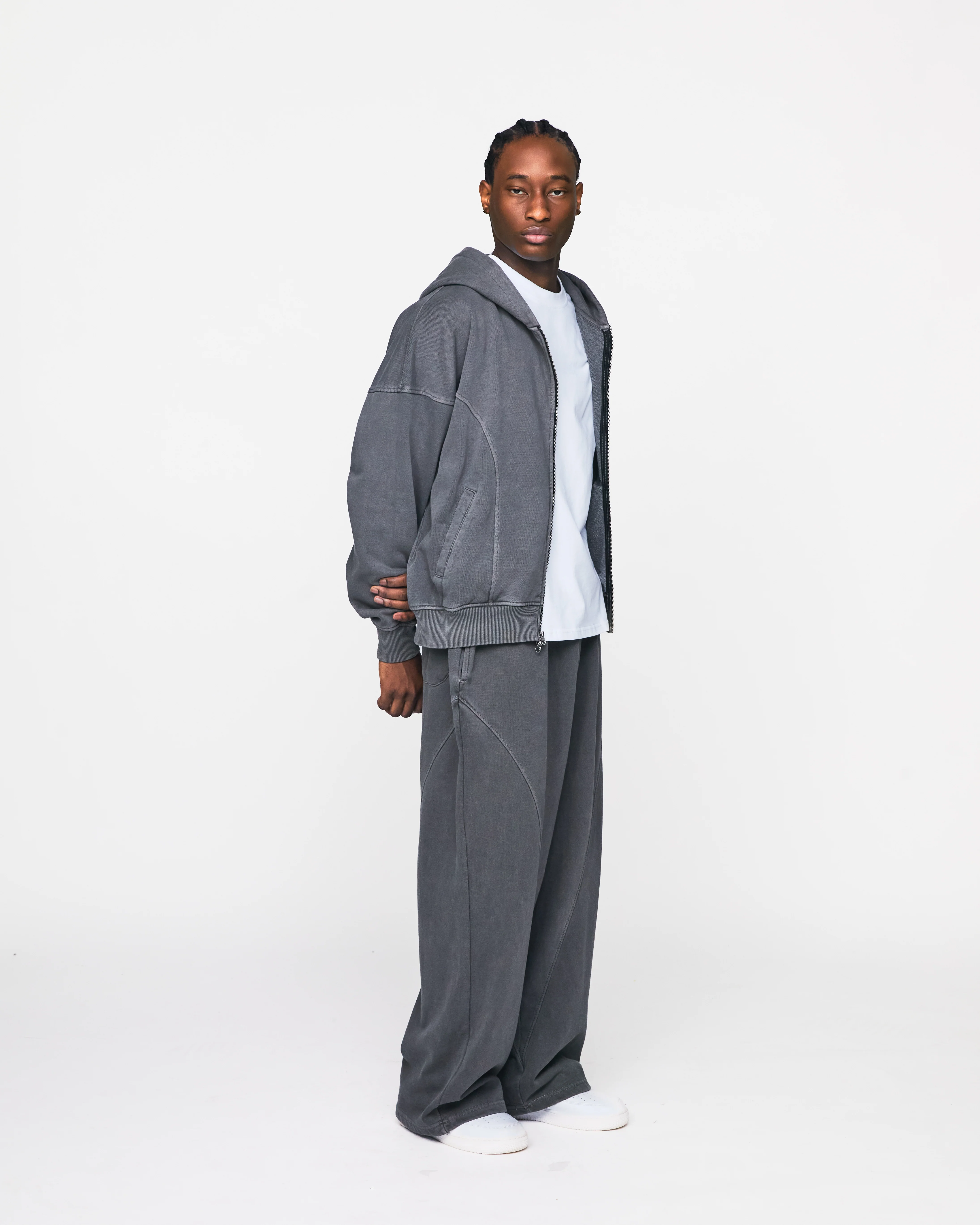 Signature Zip Hoodie - Vintage Grey - Image 5