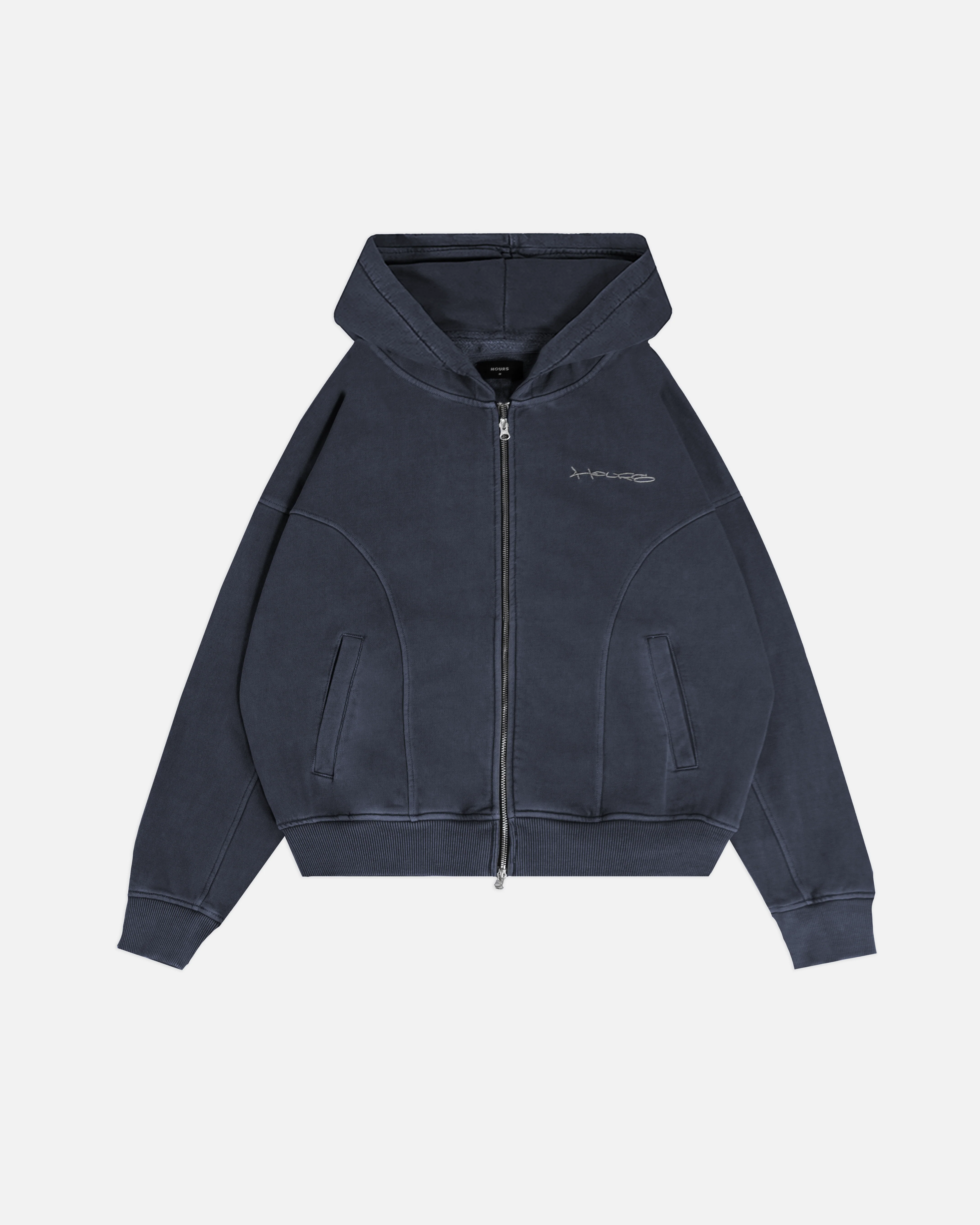 Signature Zip Hoodie - Vintage Navy