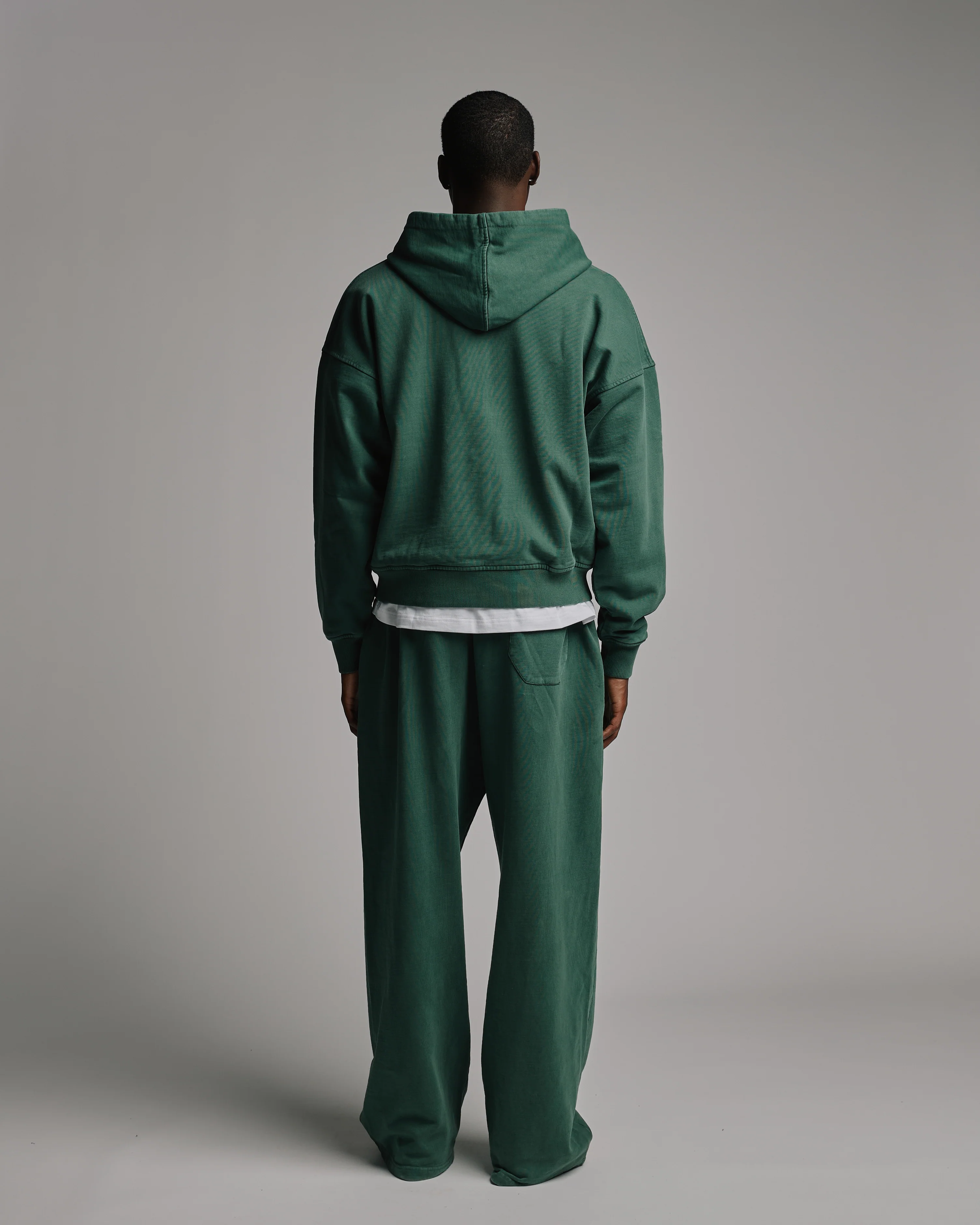 Thermal Lined Zip Hoodie - Vintage Green - Image 5