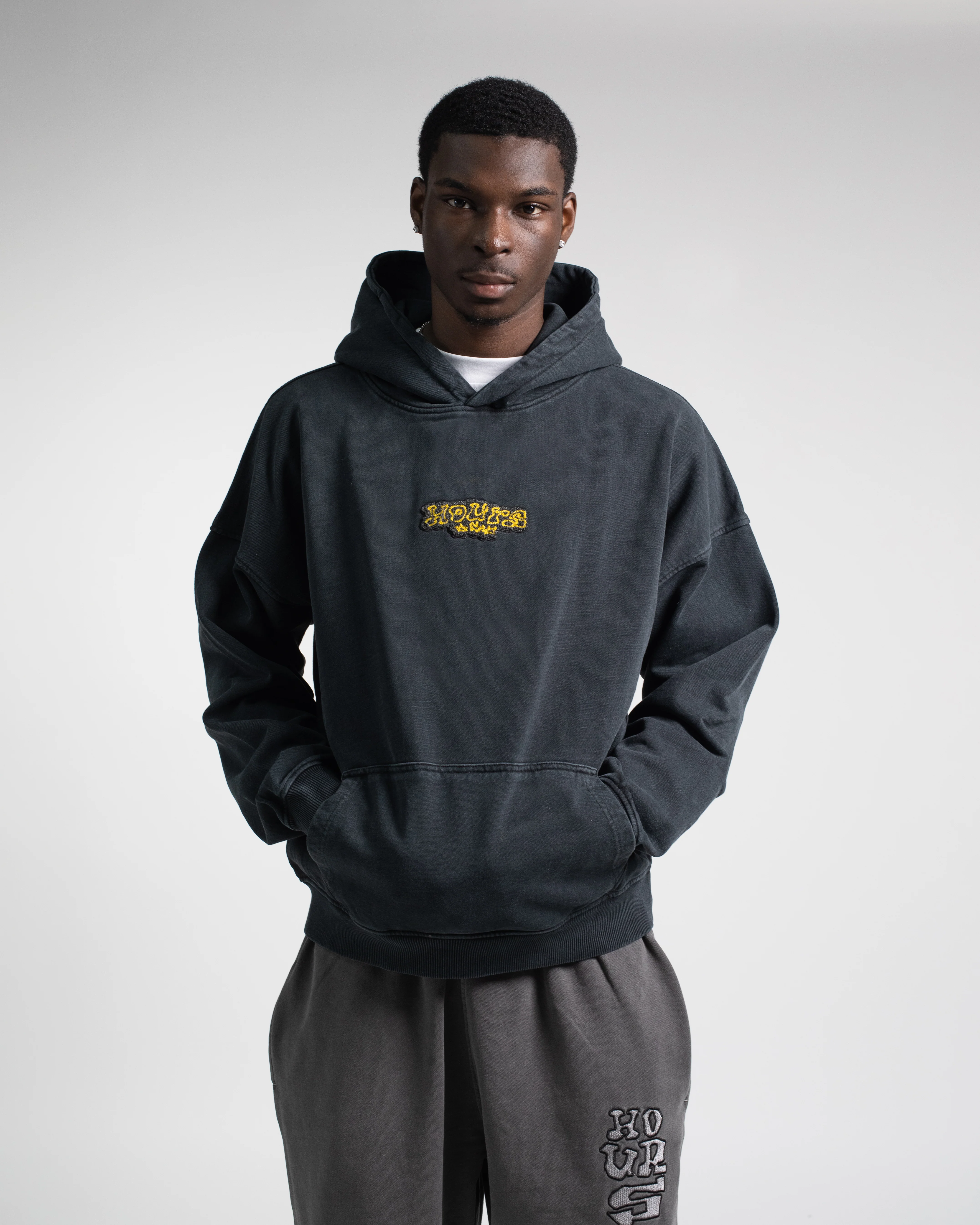 Triple Star Hoodie - Vintage Black - Image 4