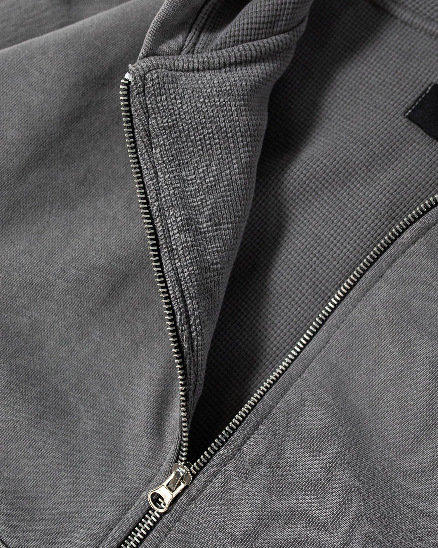 Thermal Lined Zip Hoodie - Vintage Grey - Image 7